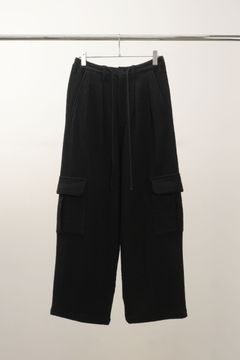 WOOL CORDUROY CARGO SLACKS | BLACK | スラックス