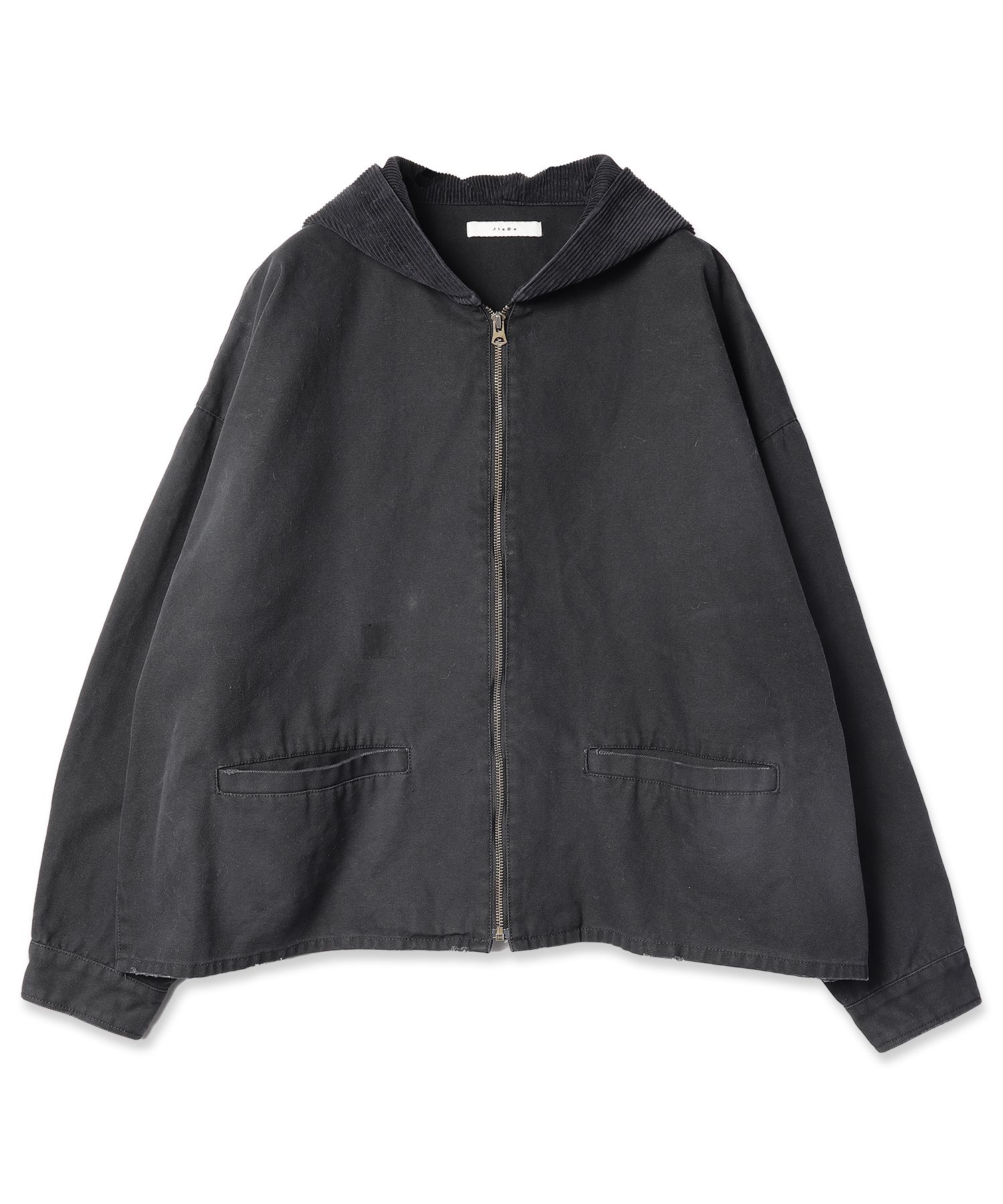 JieDa - DAMAGE DUCK HOOD SHIRT/パーカー/ブラック | NapsNote