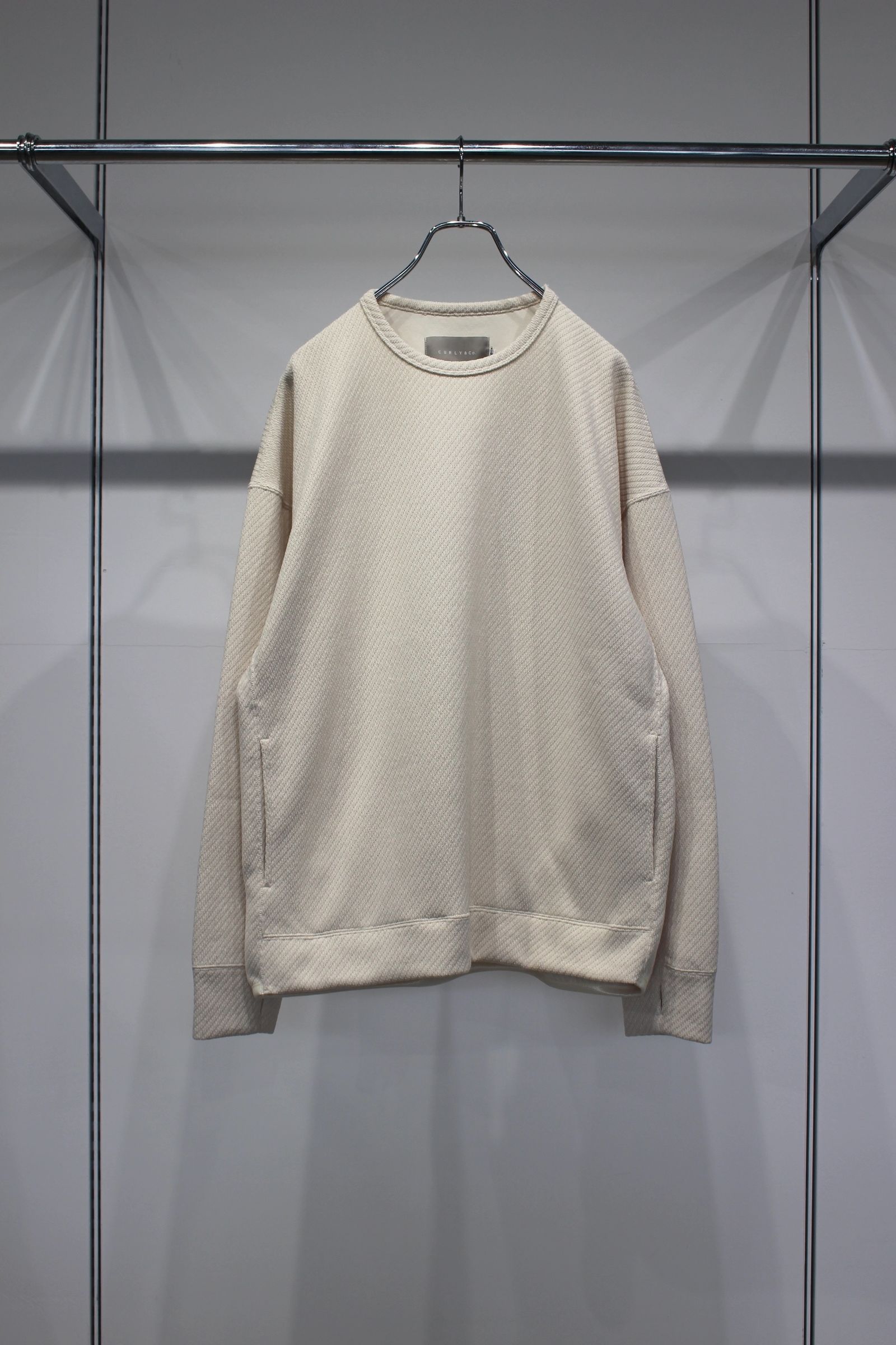 MOLLE YARN TWILL KNIT P/O | IVORY | クルーネックプルオーバー