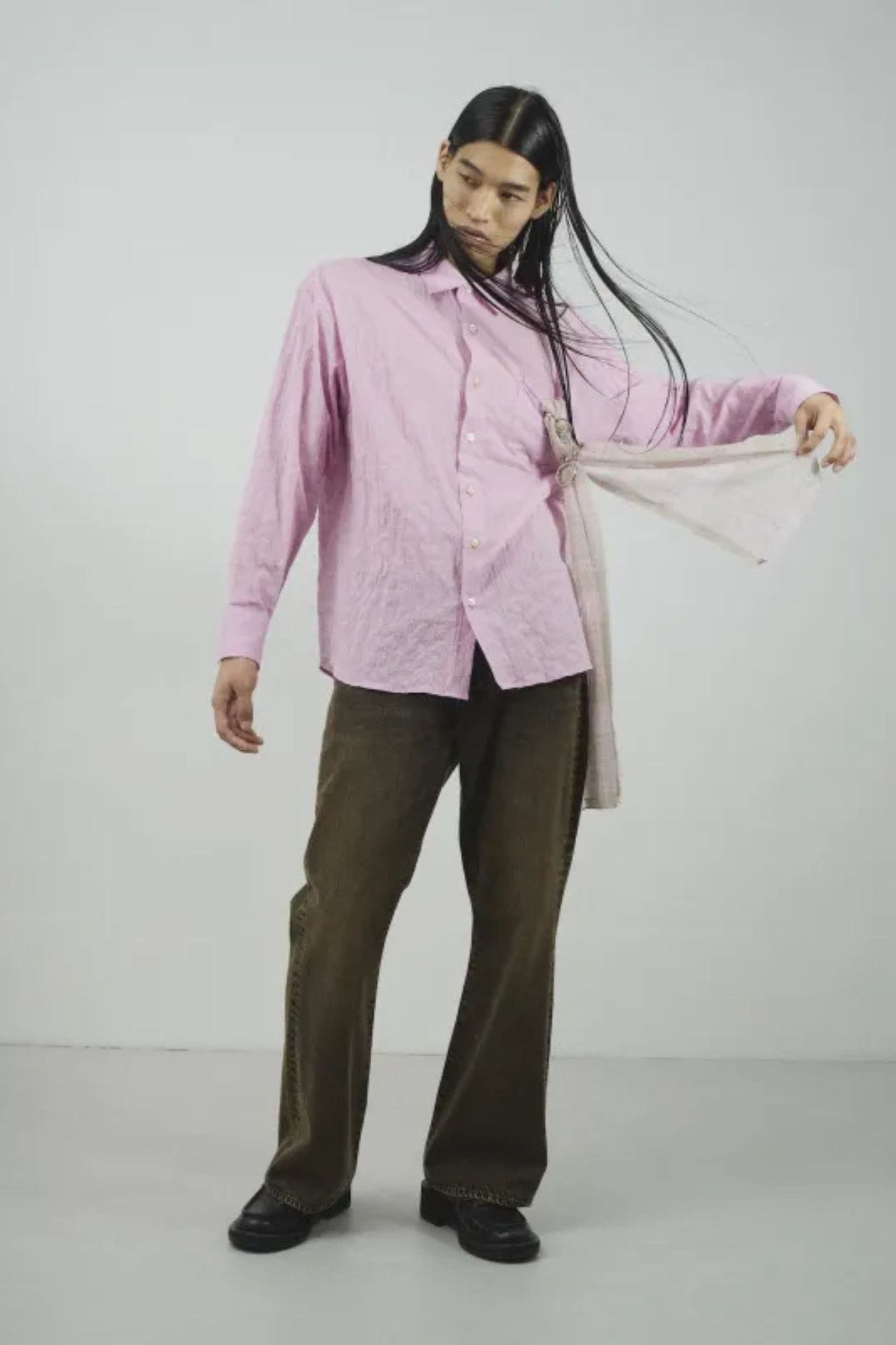 WRINKLE SHIRT | PINK | シャツ