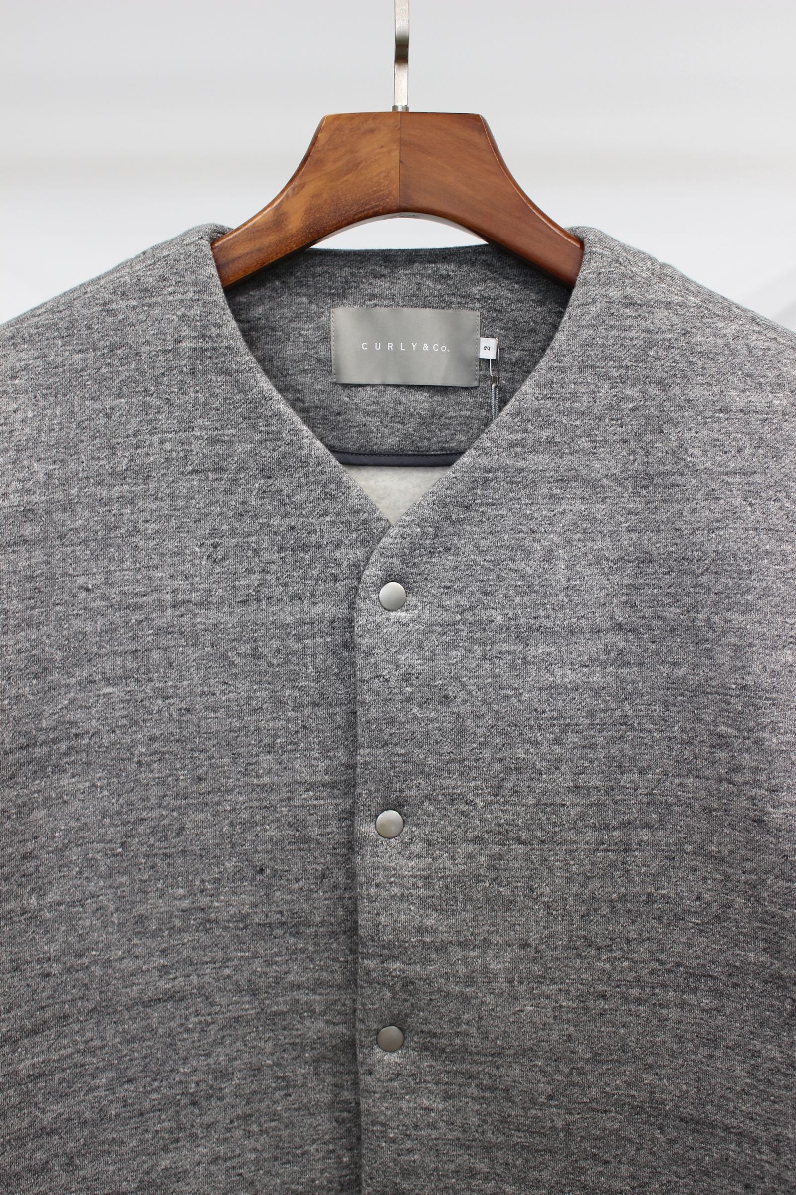 RAFFY SNAP BUTTON CARDIGAN -brushed- | CHARCOAL | カーディガン
