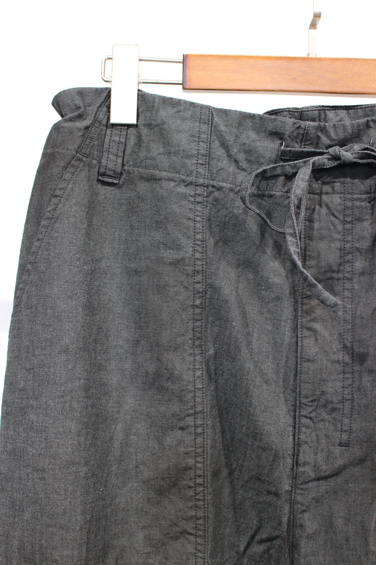 CHAMBRAY BAKER CARGO PANTS/BLACK