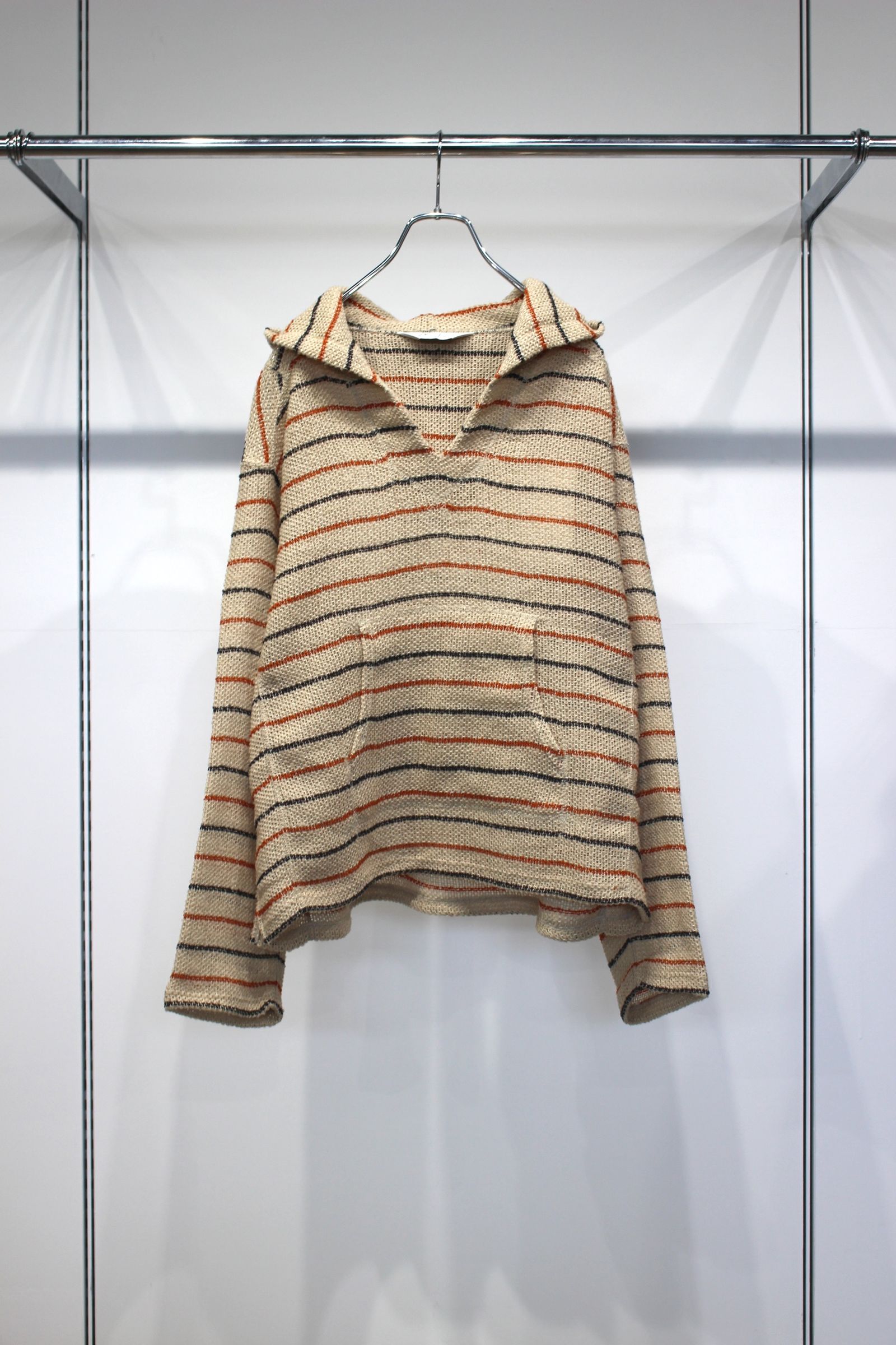 CUT BORDER HOODIE | BEIGE | フーディー