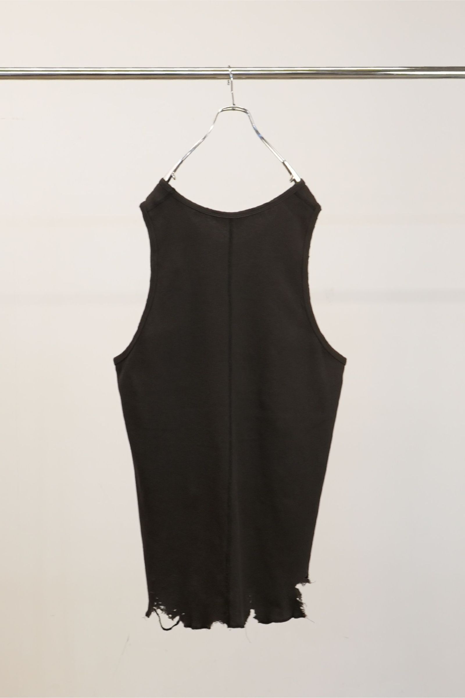 [ラスト1点] DAMAGE WAFFLE TANK | D.BROWN | タンクトップ