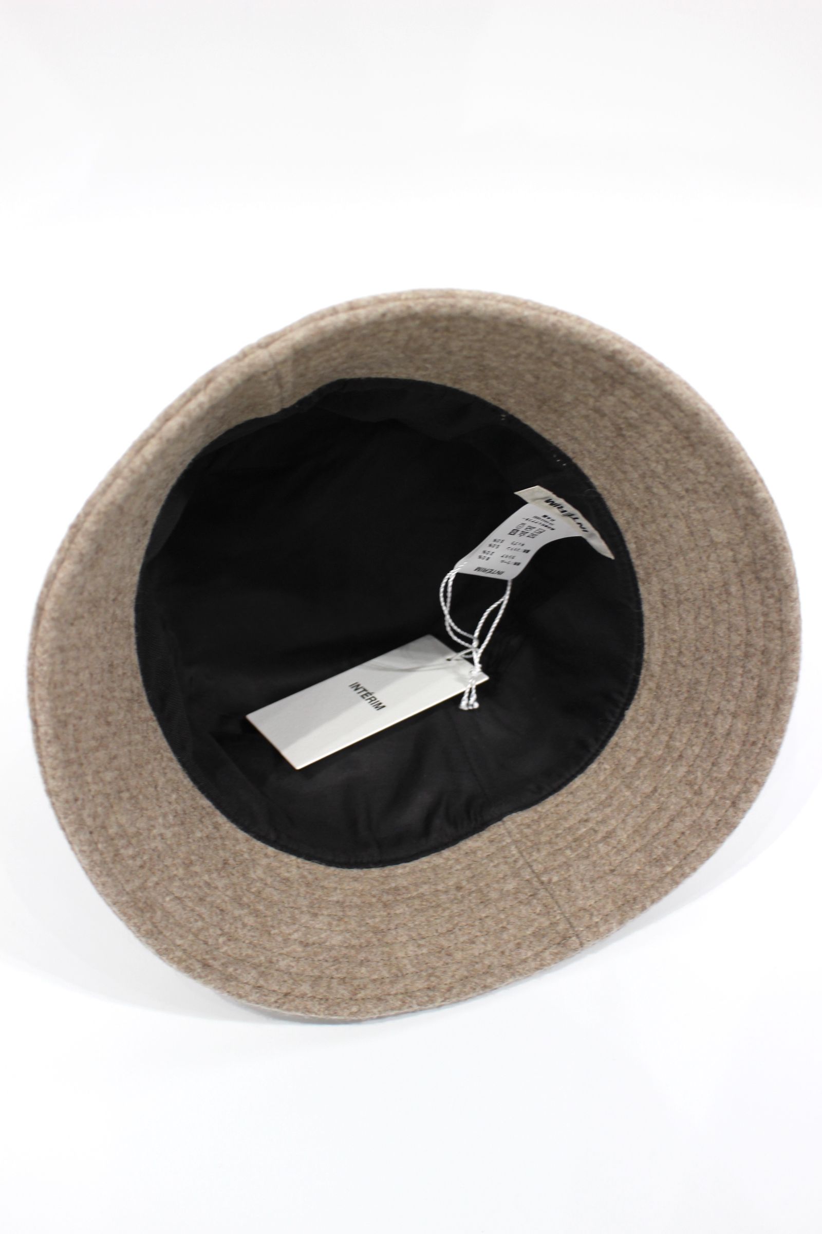[ラスト1点] HEAVY WOOL CASHMERE TRICOTINE BUCKET HAT | BEIGE | バケットハット