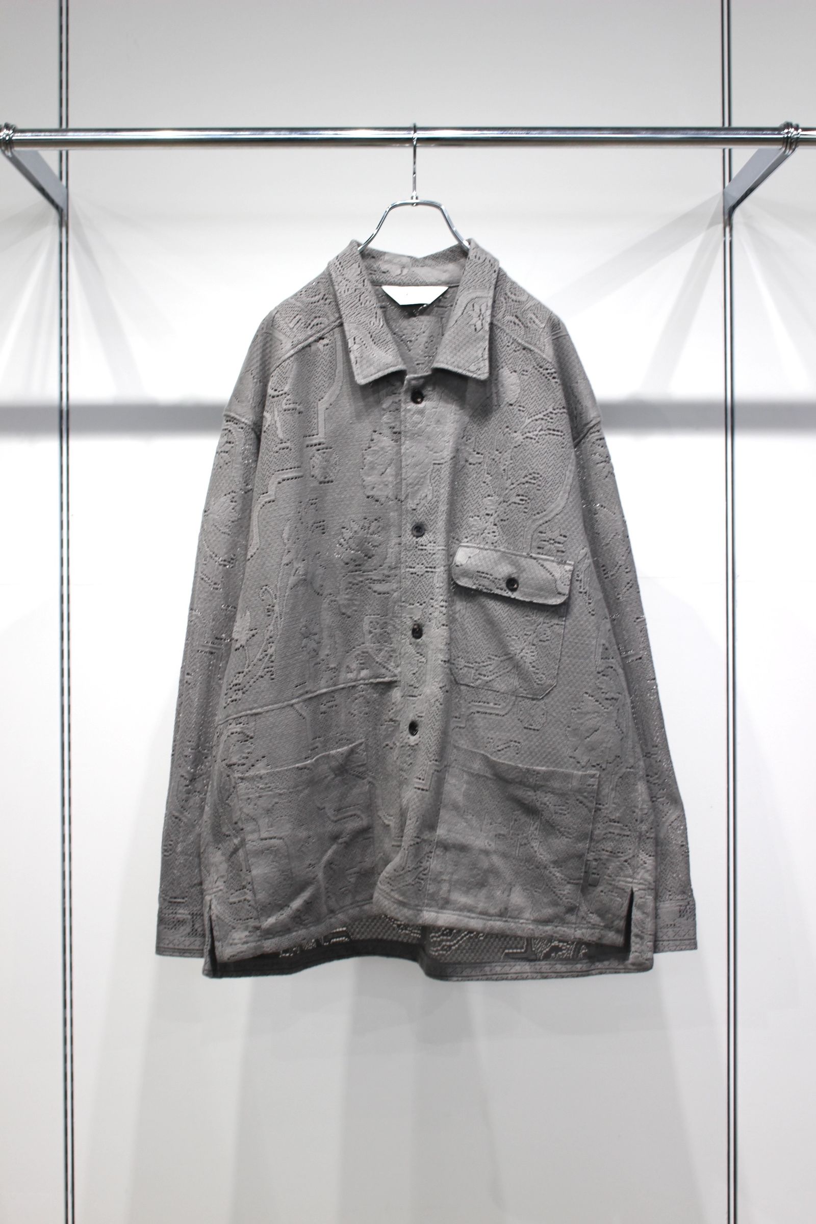 AGING LACE WORK SHIRT | GRAY | シャツ