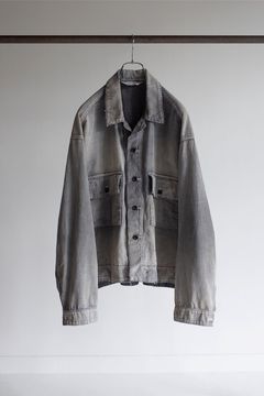 CHAMBRAY SHIRTS JACKET/BLACK