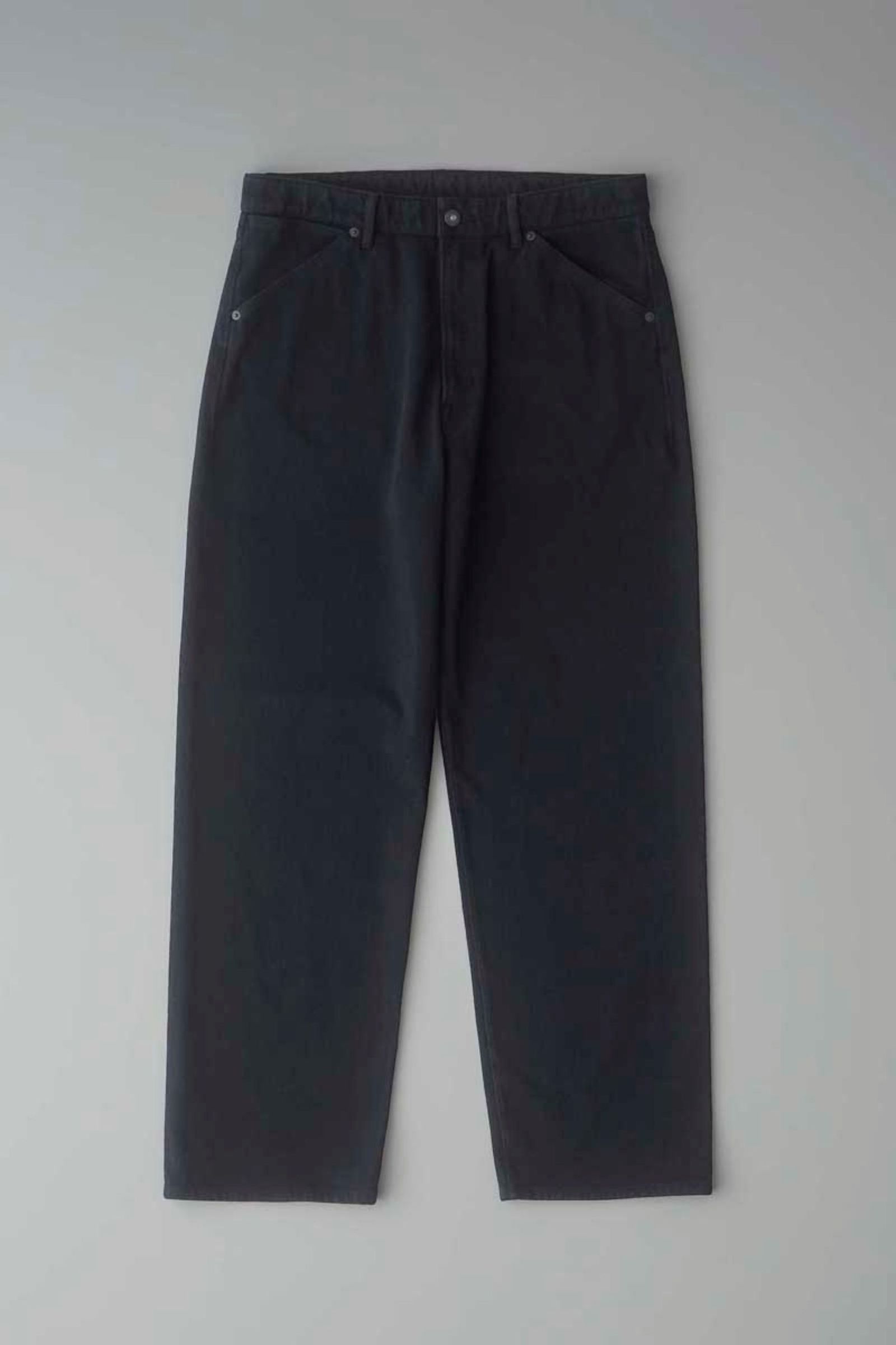DENIM 5-POCKET PANTS REGULAR -overdyed- | BLACK | ニットデニム