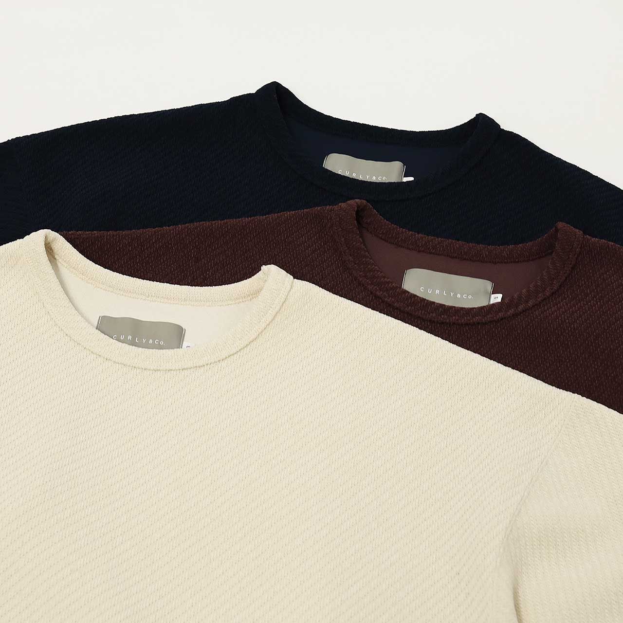 MOLLE YARN TWILL KNIT P/O | NAVY | クルーネックプルオーバー