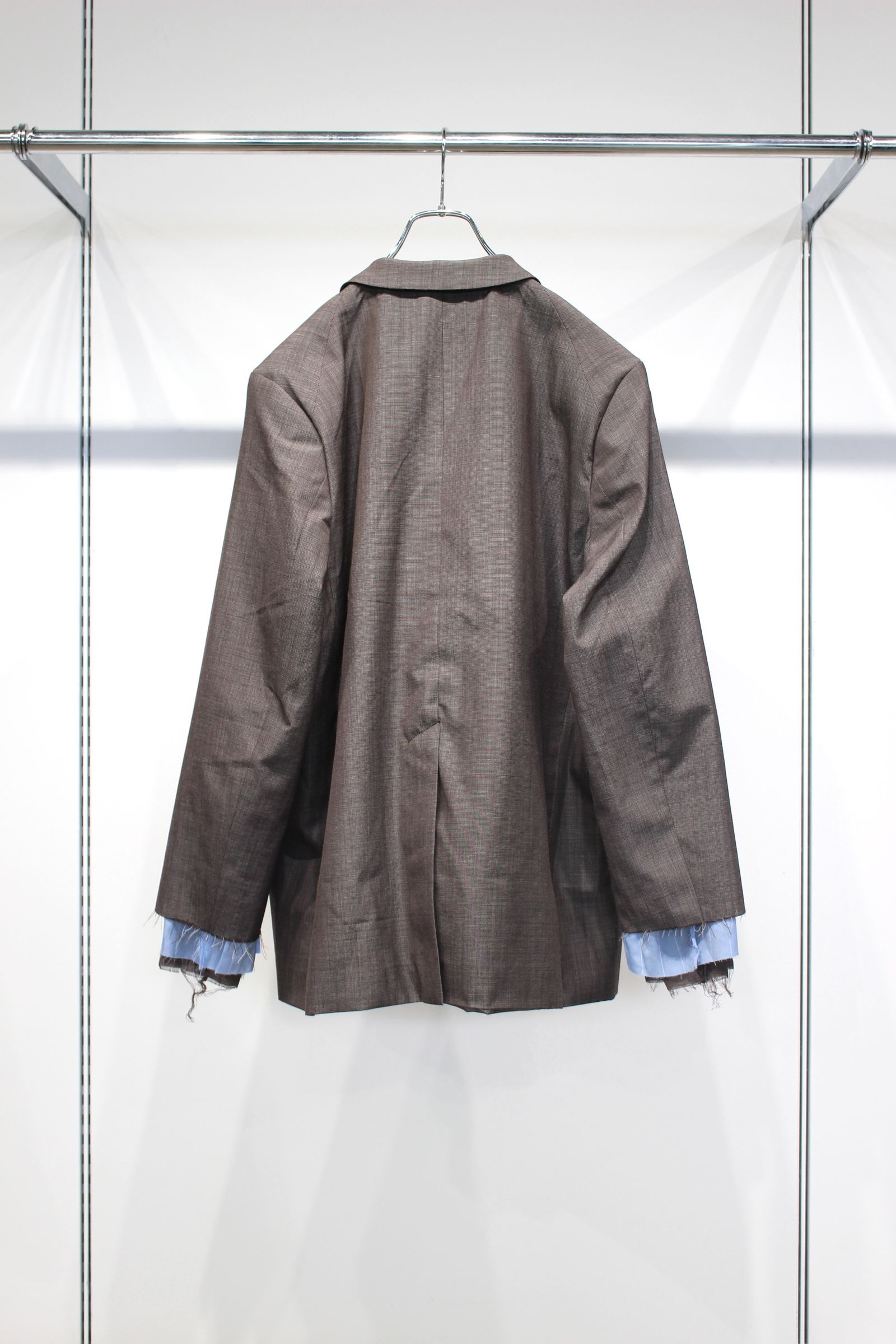 LAYERED TAILORED JACKET | HAKEME WIDE SLACKS | BROWN | セットアップ