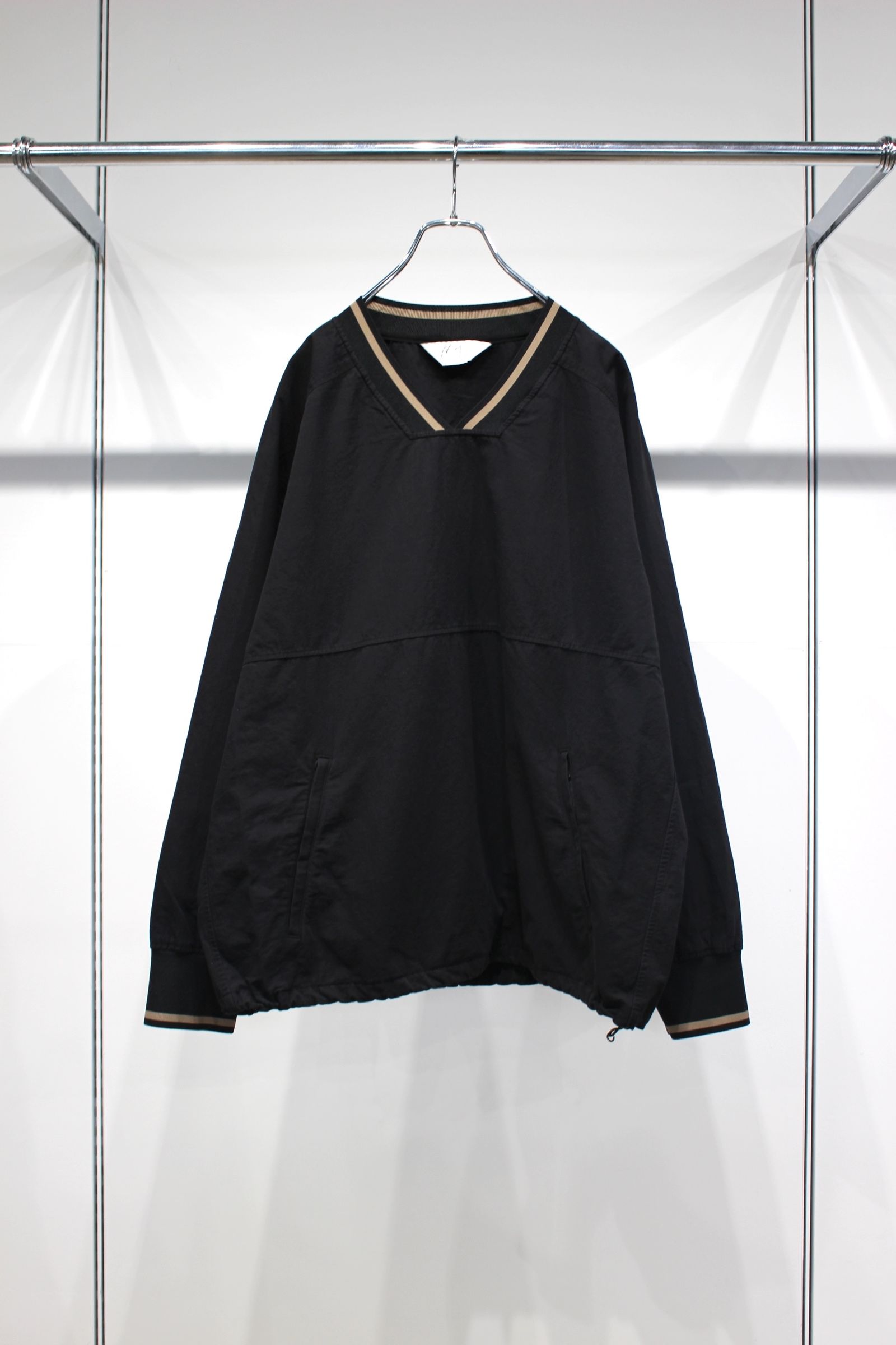 ANCELLM - [ラスト1点] C/N PULLOVER SHIRT | BLACK | プル