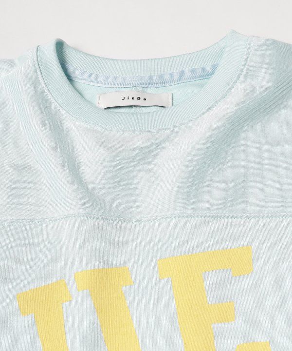 FOOTBALL PLATING OVERSIZED T-SHIRT/フットボールtシャツ/サックス