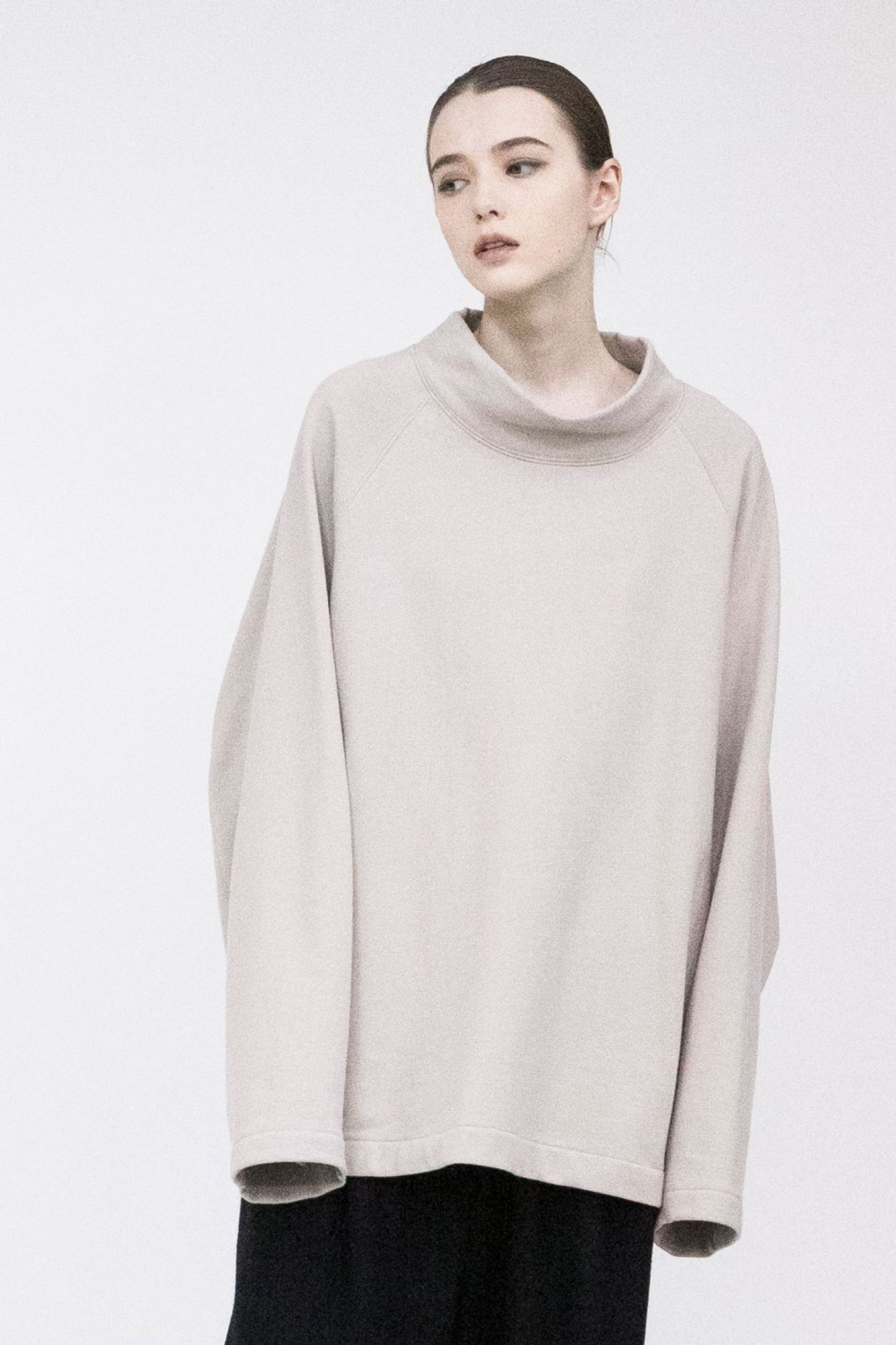 VOAAOV - Pile Shape Knitted Sweat (Hi-neck)/ハイネックスウェット