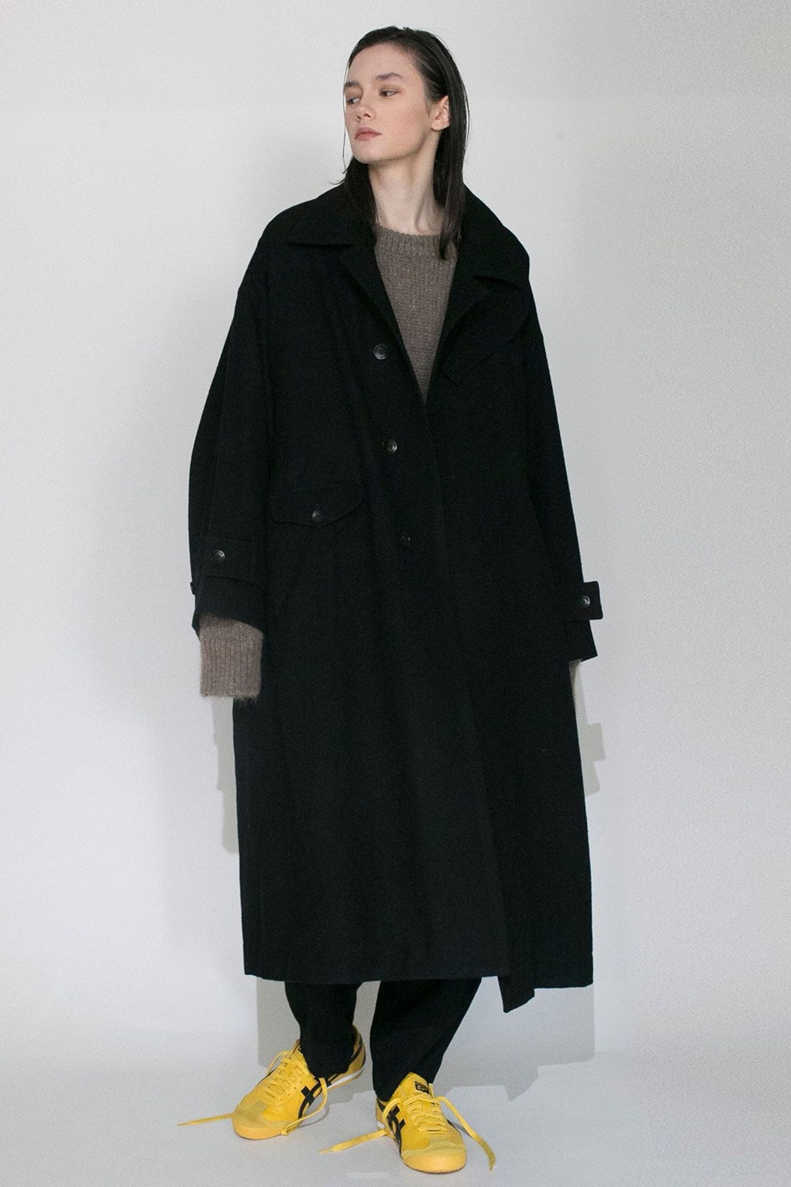 VOAAOV - BISHU TUMBLER KERSEY WOOL Long Coat/ロング