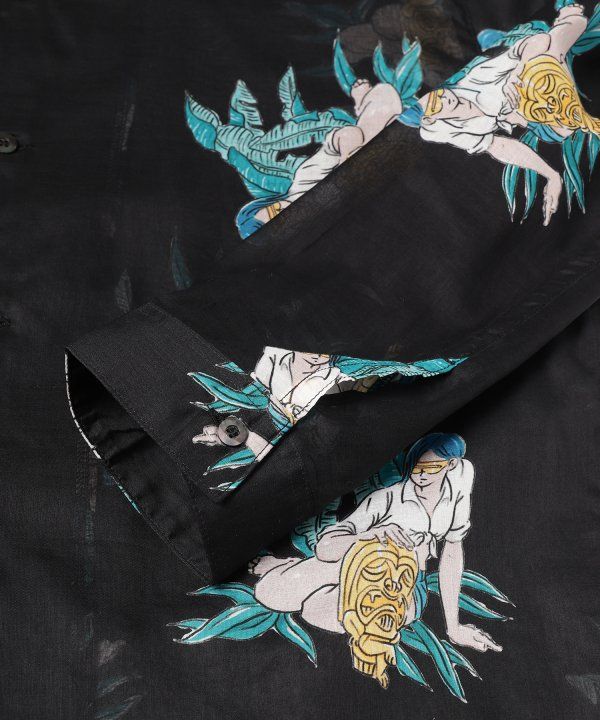 ALOHA LONE SHIRT/アロハシャツ/ブラック