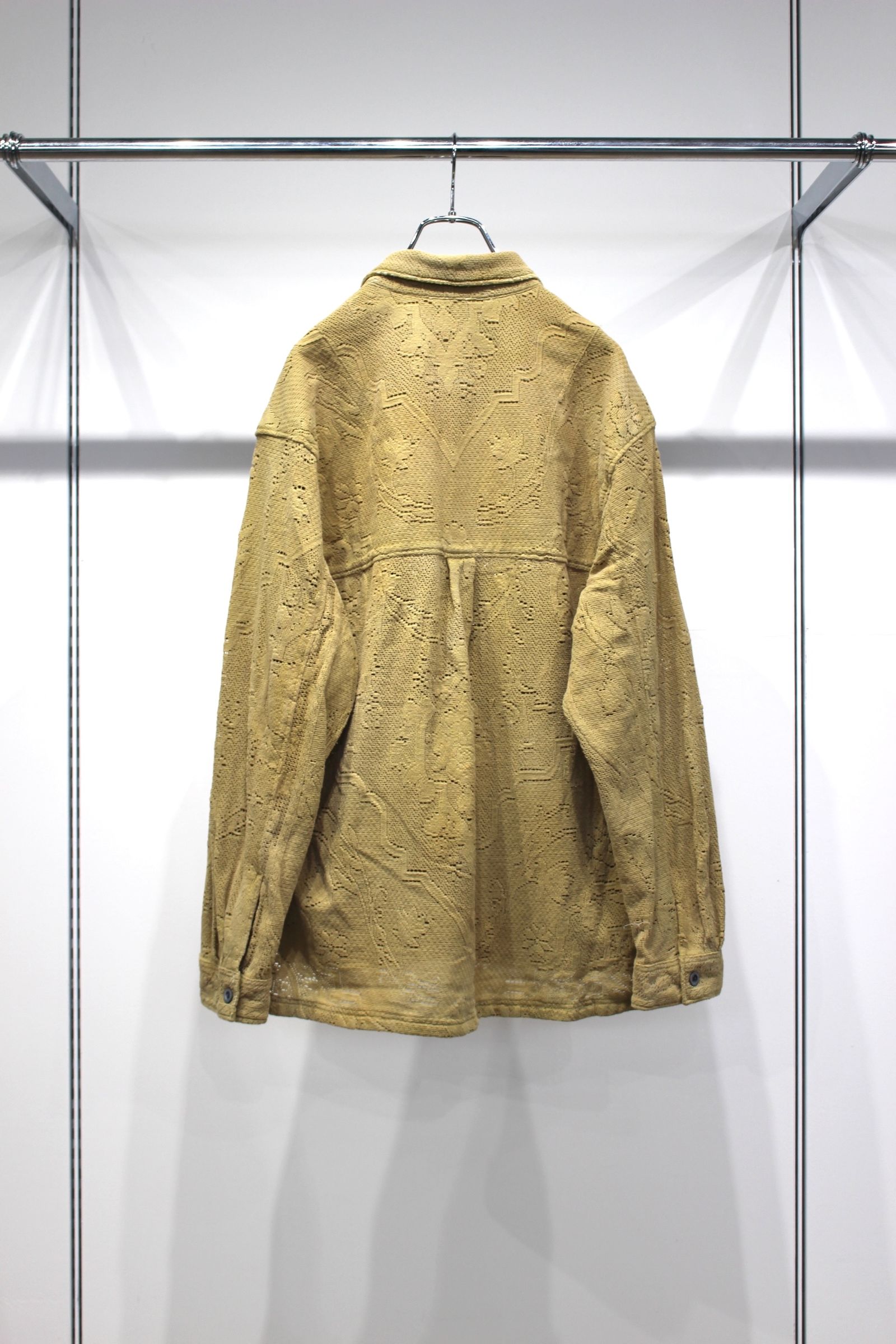 AGING LACE WORK SHIRT | MUSTARD | シャツ