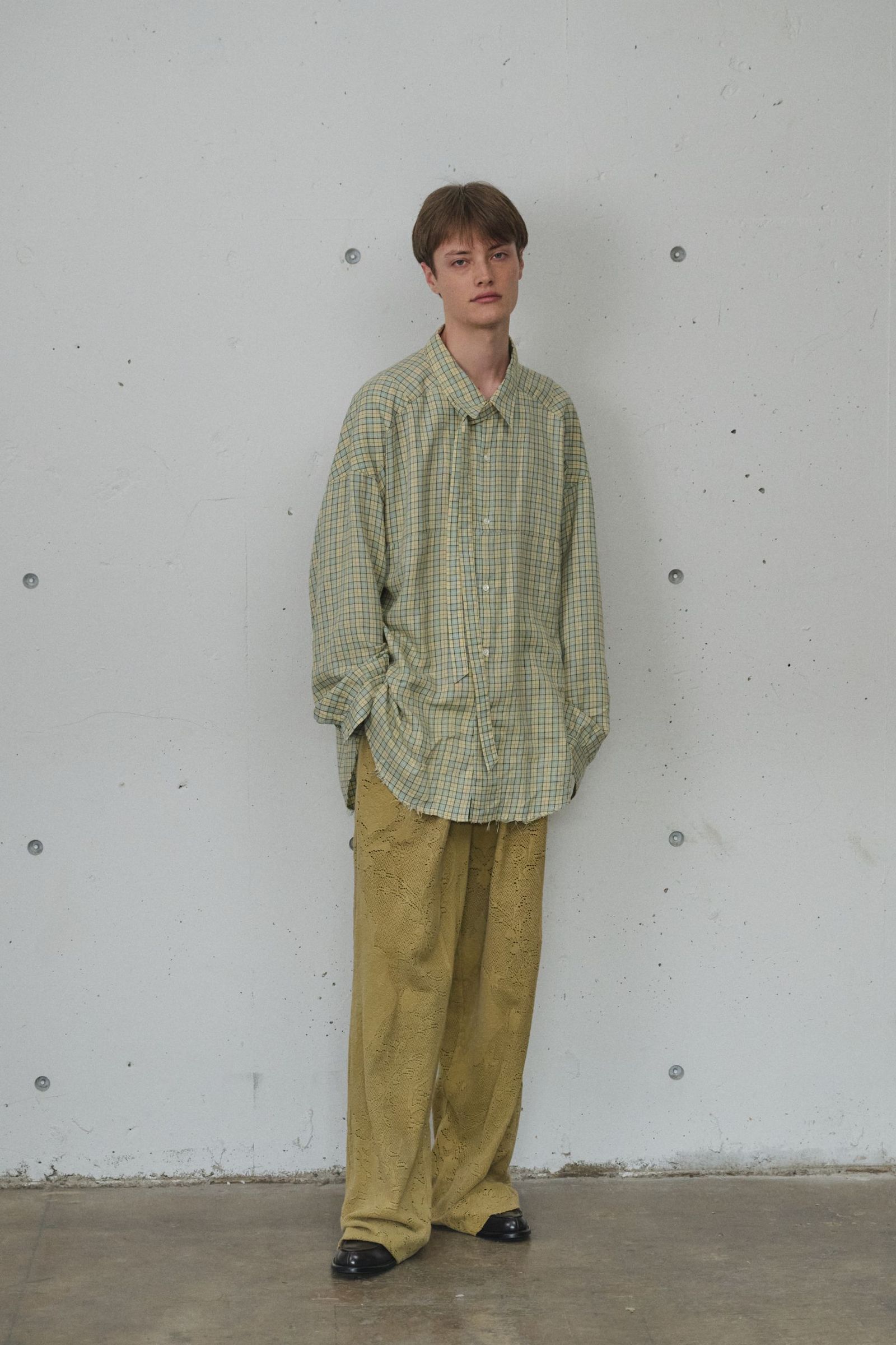 [ラスト1点] BOW-TIE CHECK SHIRT | CREAM | シャツ