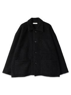 MOHAIR SHIRT JACKET/シャツジャケット/ブラック