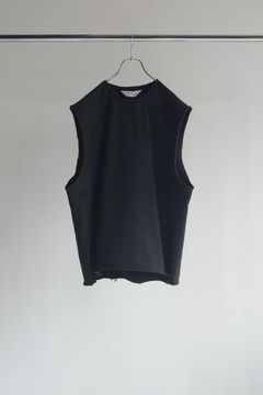 SLEEVELESS AGING T-SHIRT/BLACK