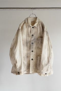 UNEVEN PAINT COVERALL/BEIGE