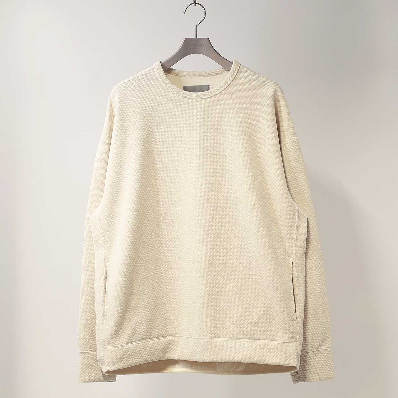 MOLLE YARN TWILL KNIT P/O | IVORY | クルーネックプルオーバー