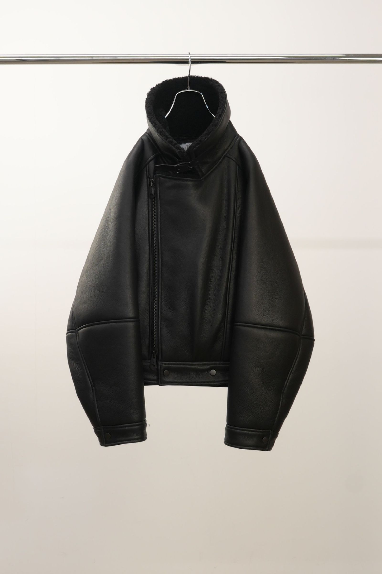 [ラスト1点] MOUTON DOUBLE JACKET | BLACK | ムートンジャケット