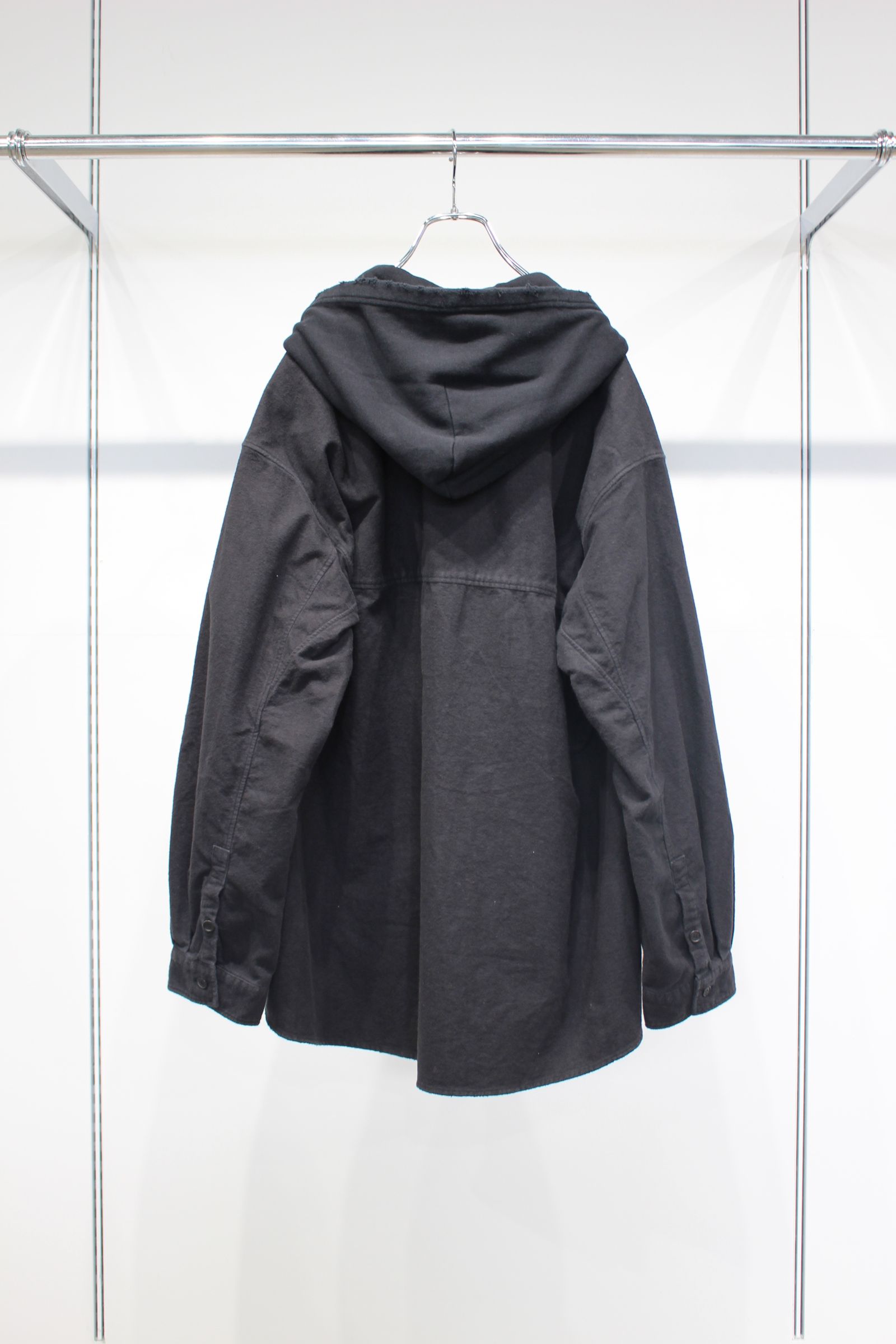 ANCELLM - HOODIE SHIRT | BLACK | シャツ | NapsNote ANCELLM - HOODIE SHIRT | BLACK | シャツ | NapsNote