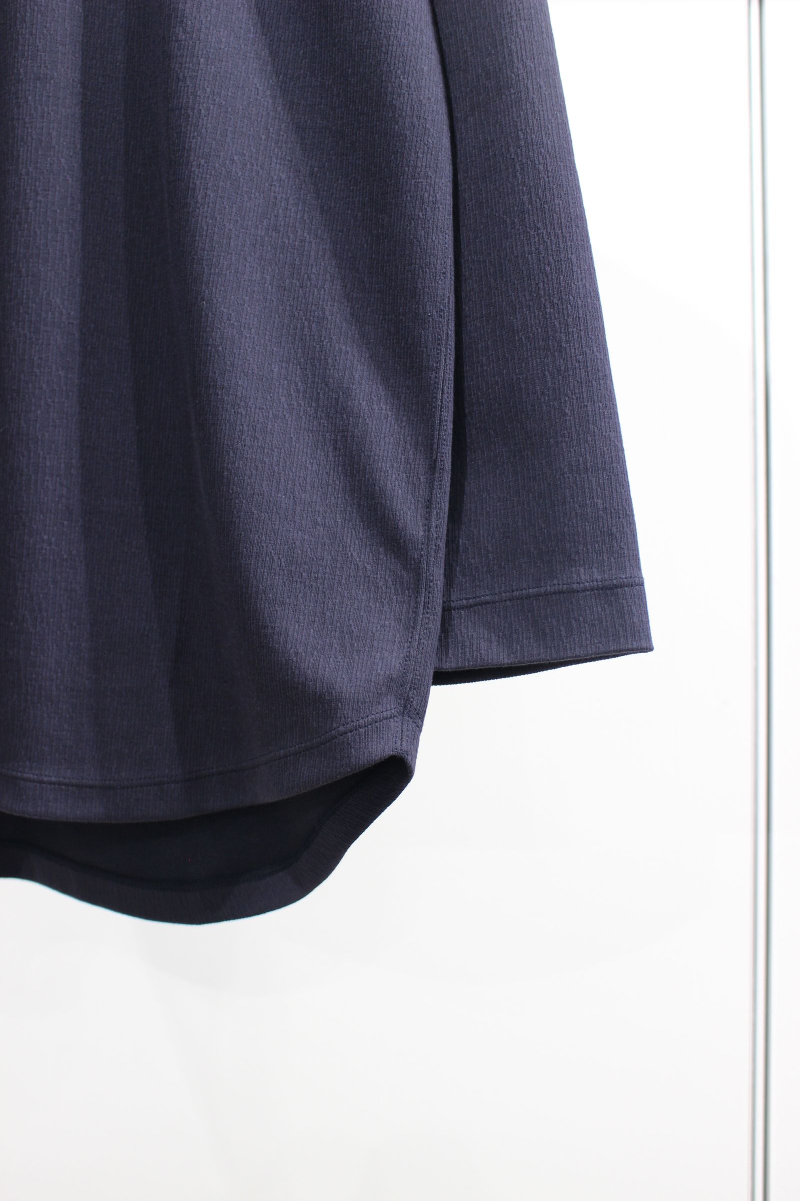 [ラスト1点] CRAPE DOUBLE-KNIT TEE L/S | NAVY | カットソー