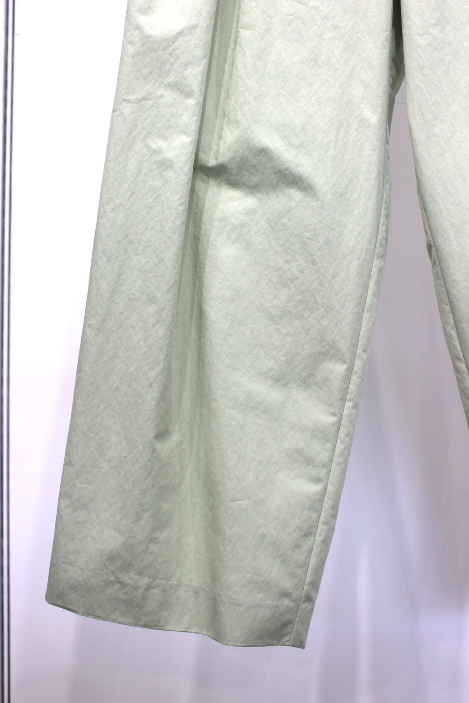 VOAAOV - SUPIMA COTTON x NYLON TYPEWRITER Easy Wide Pants