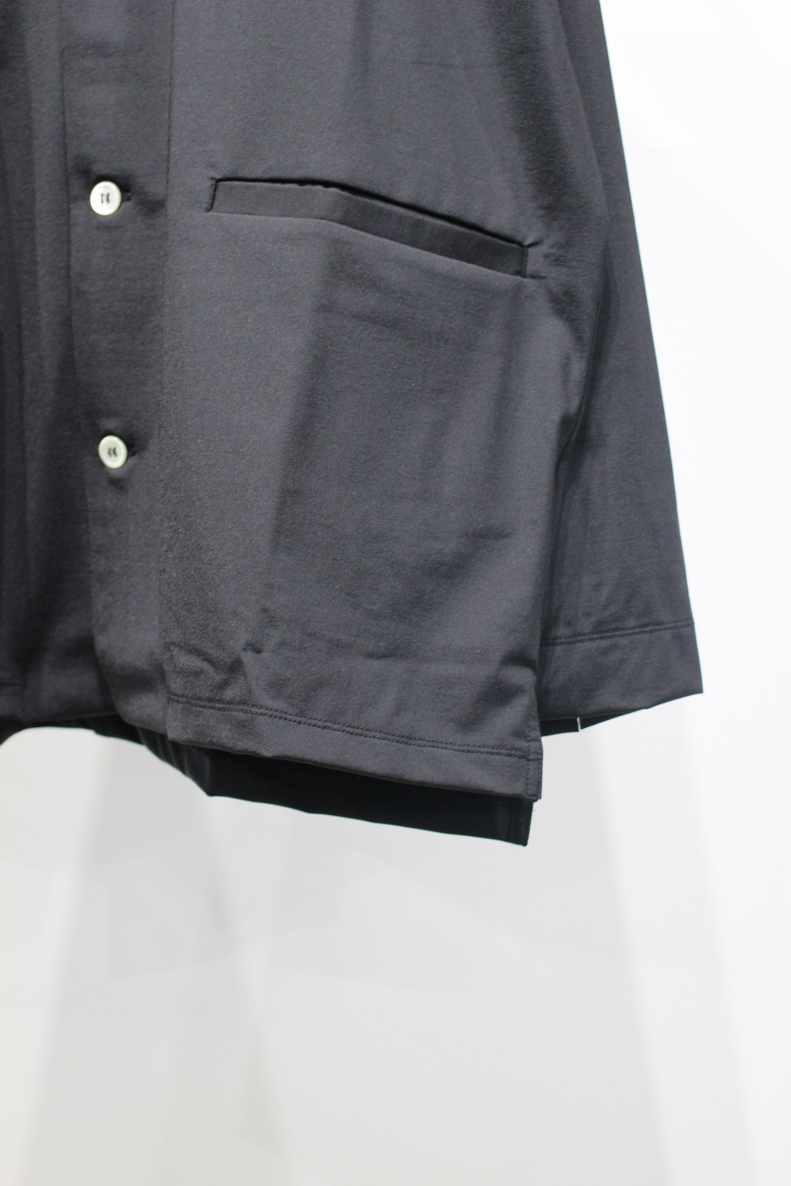 DRY COOL TRICOT SHIRT JACKET | BLACK | シャツジャケット
