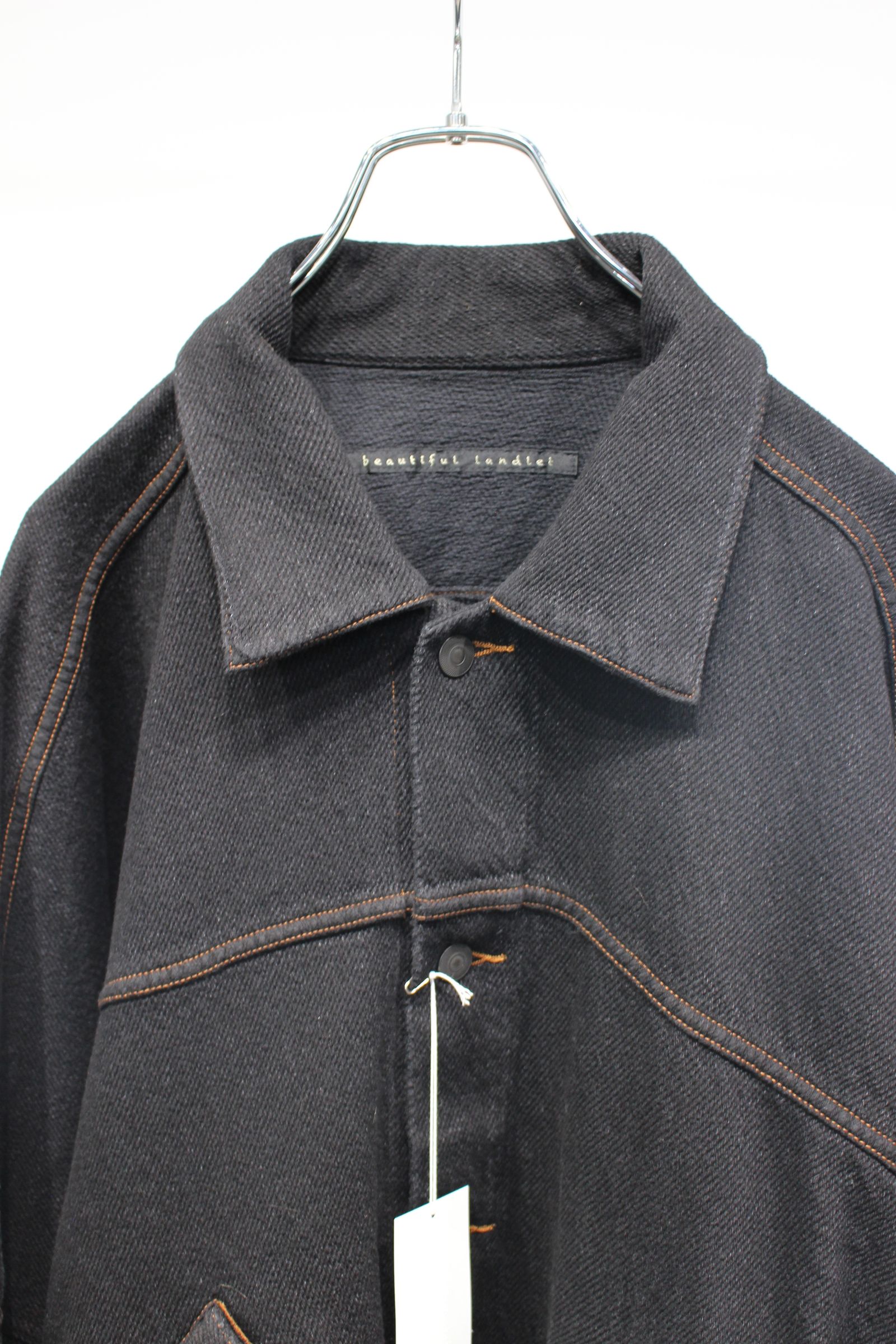 SOFT DENIM WIDE JACKET | BLACK | ソフトデニムジャケット