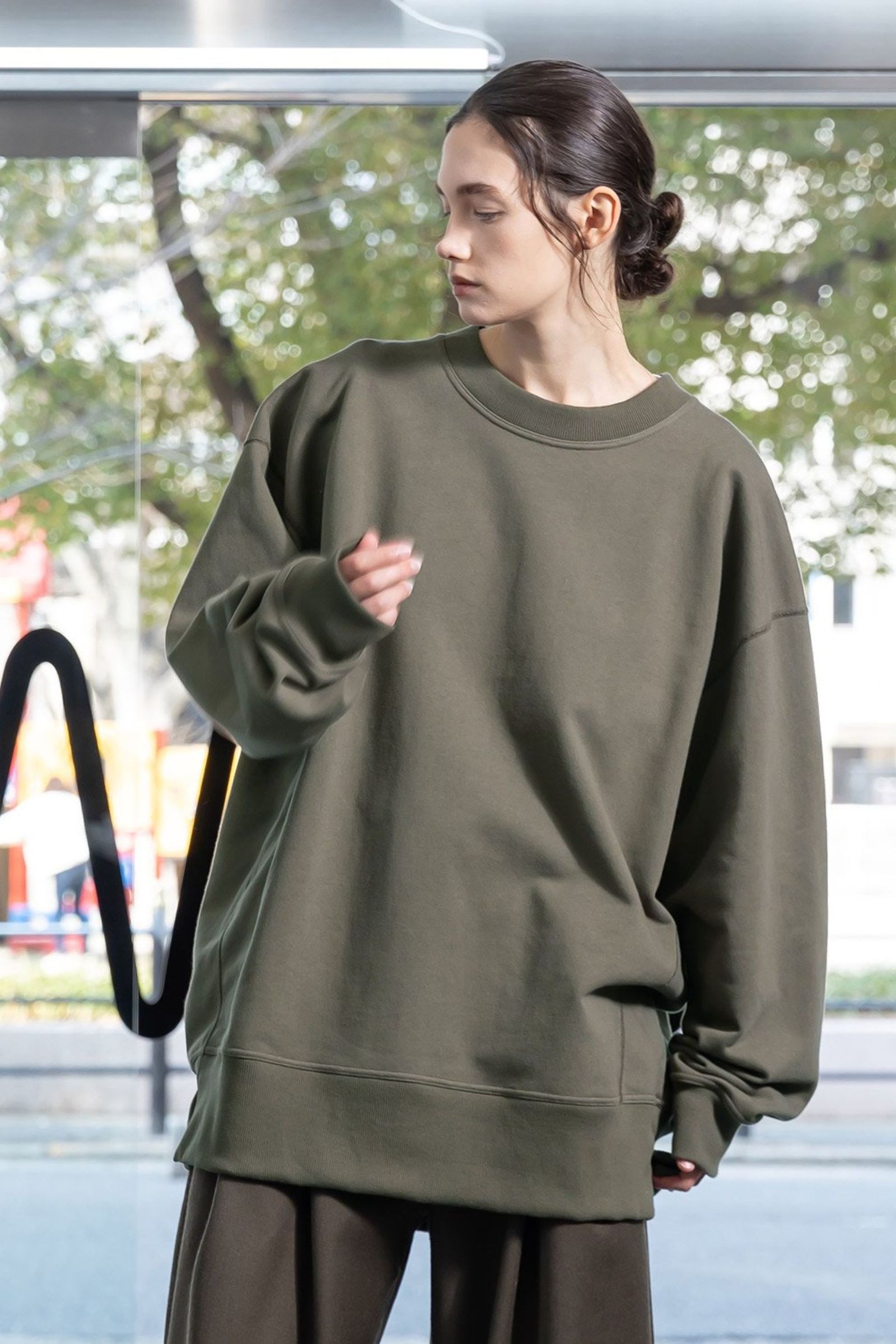 VOAAOV - [ラスト1点] Air Pile URAKE Crew Neck Sweatshirt