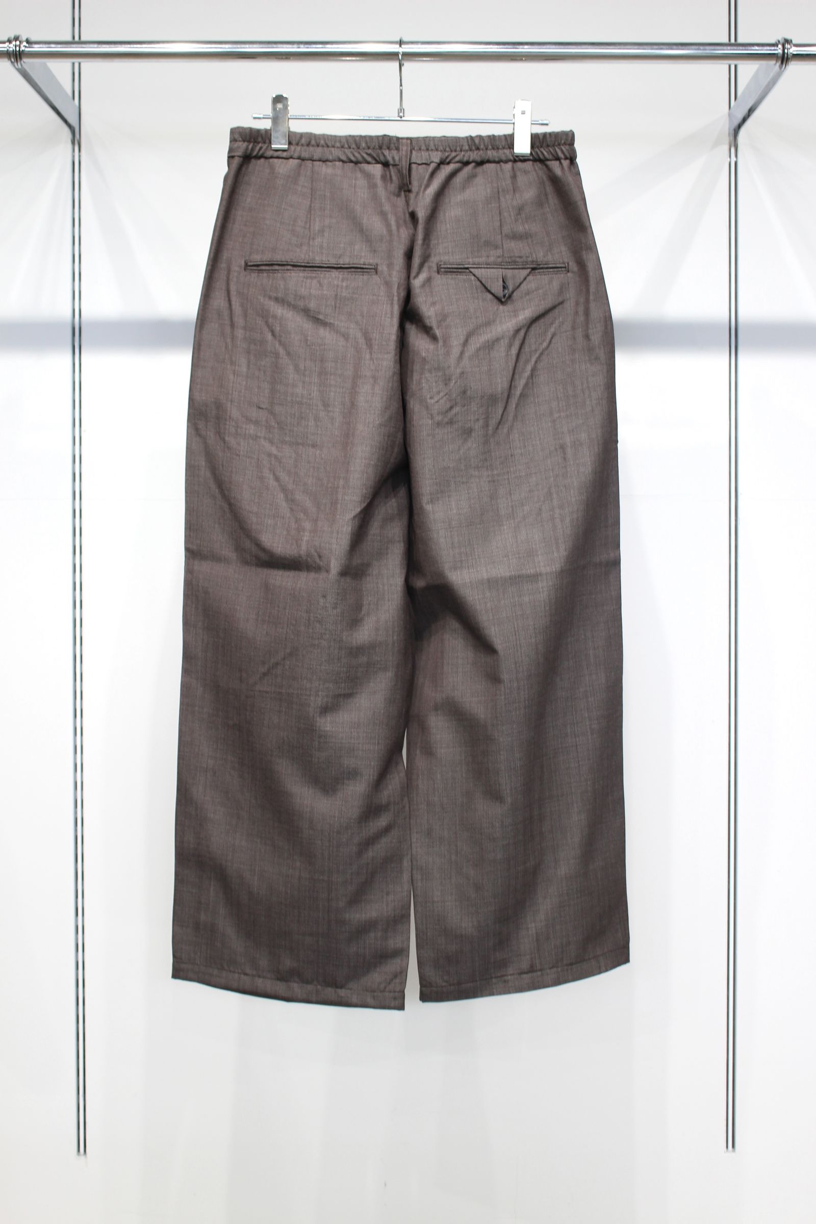 LAYERED TAILORED JACKET | HAKEME WIDE SLACKS | BROWN | セットアップ
