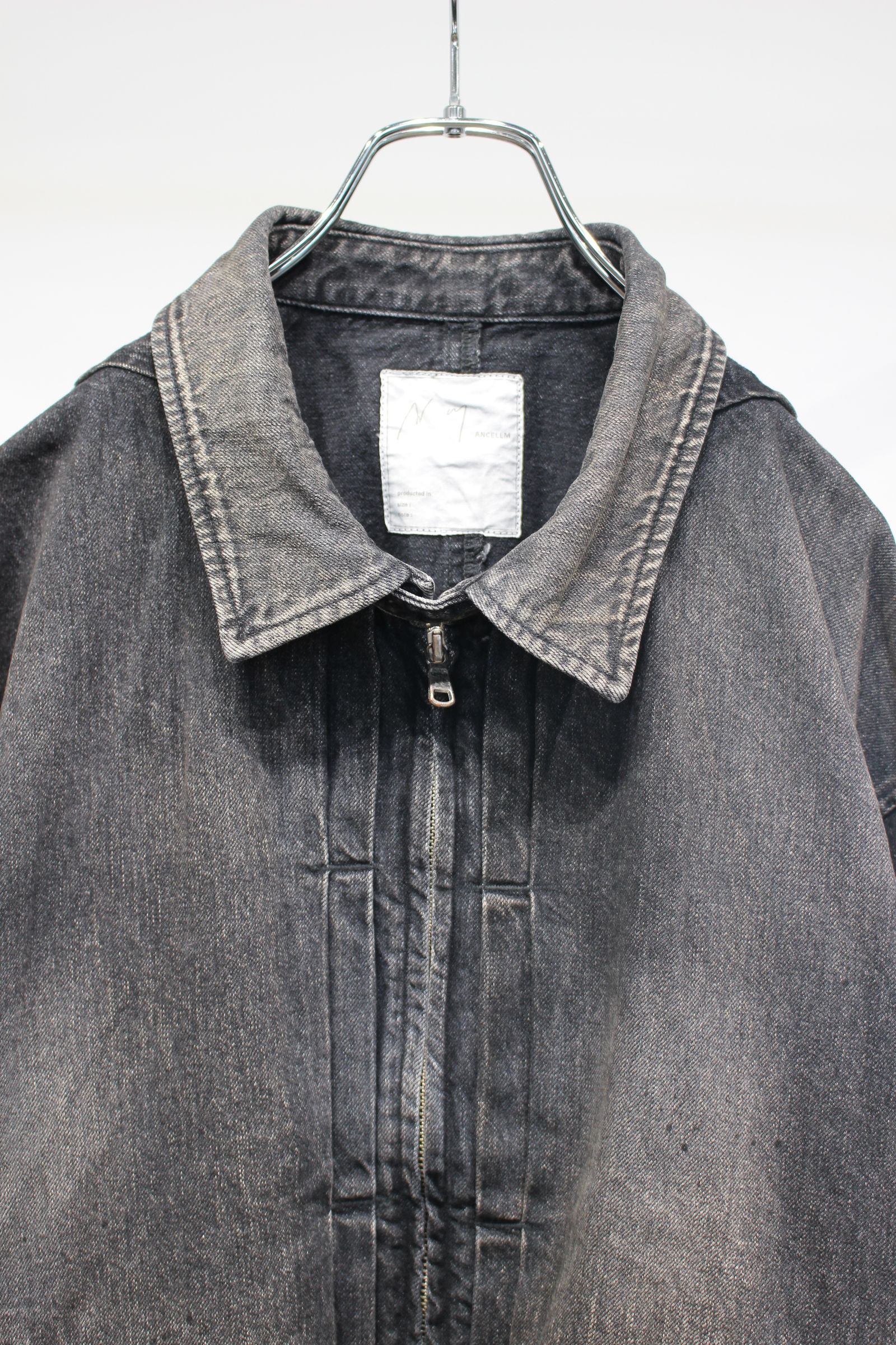 [ラスト1点] AGING DENIM TUCK JACKET | BLACK | デニムジャケット
