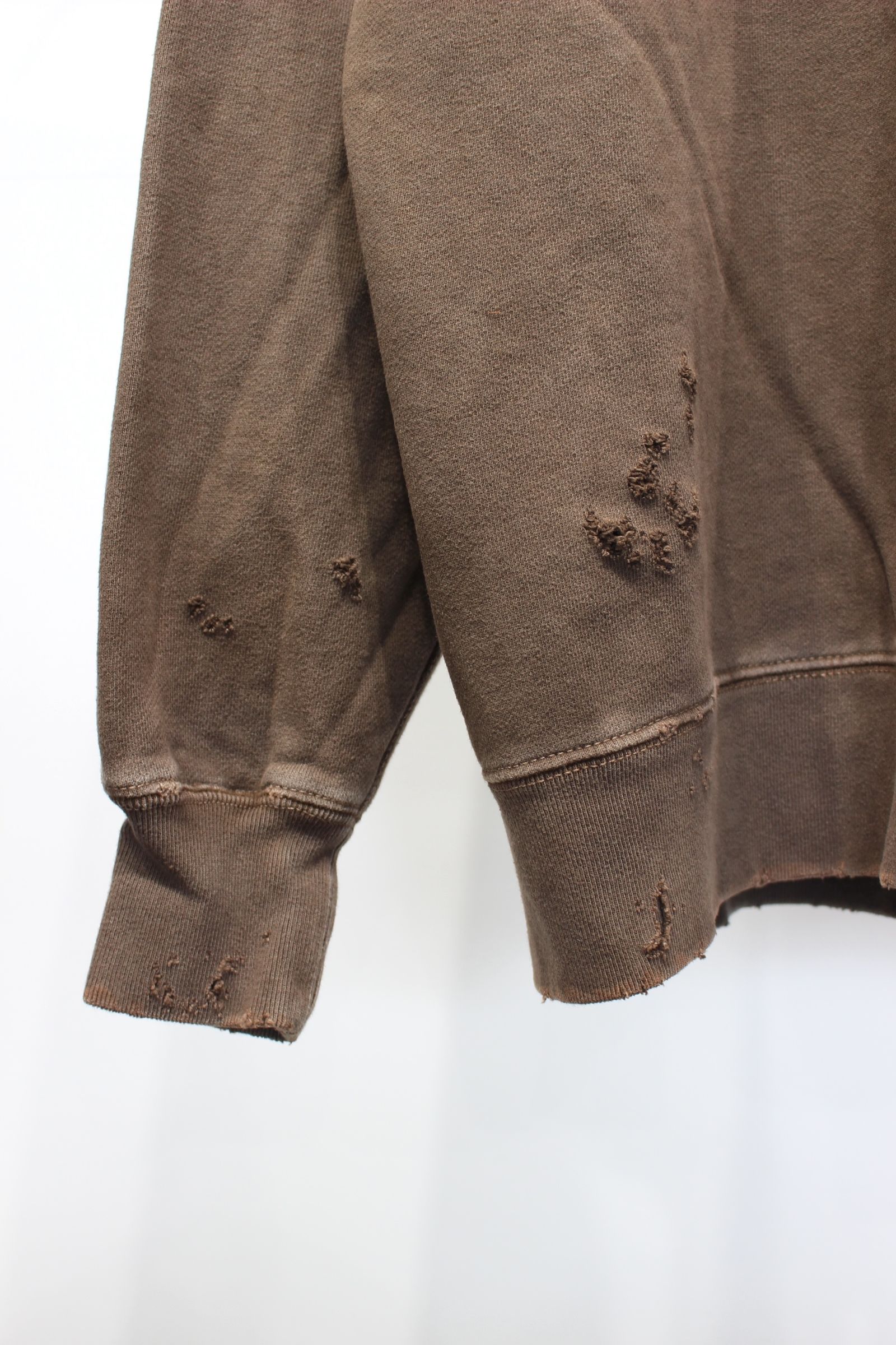 DAMAGE PIGMENT SWEAT CREW | BROWN | スウェット