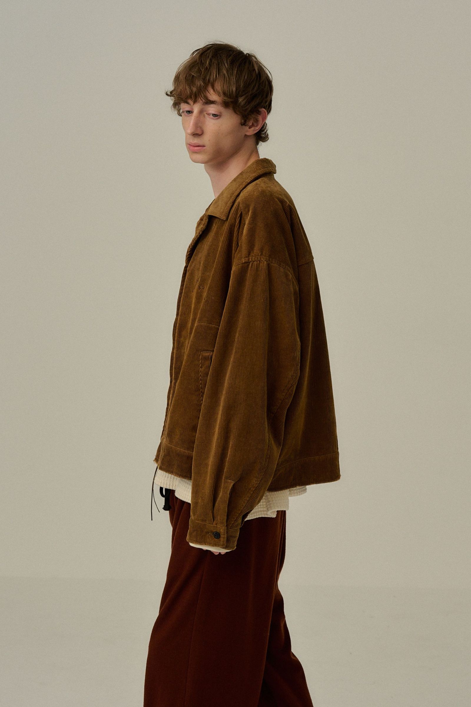 [ラスト1点] CORDUROY ZIPUP JACKET | CAMEL | コーデュロイジャケット