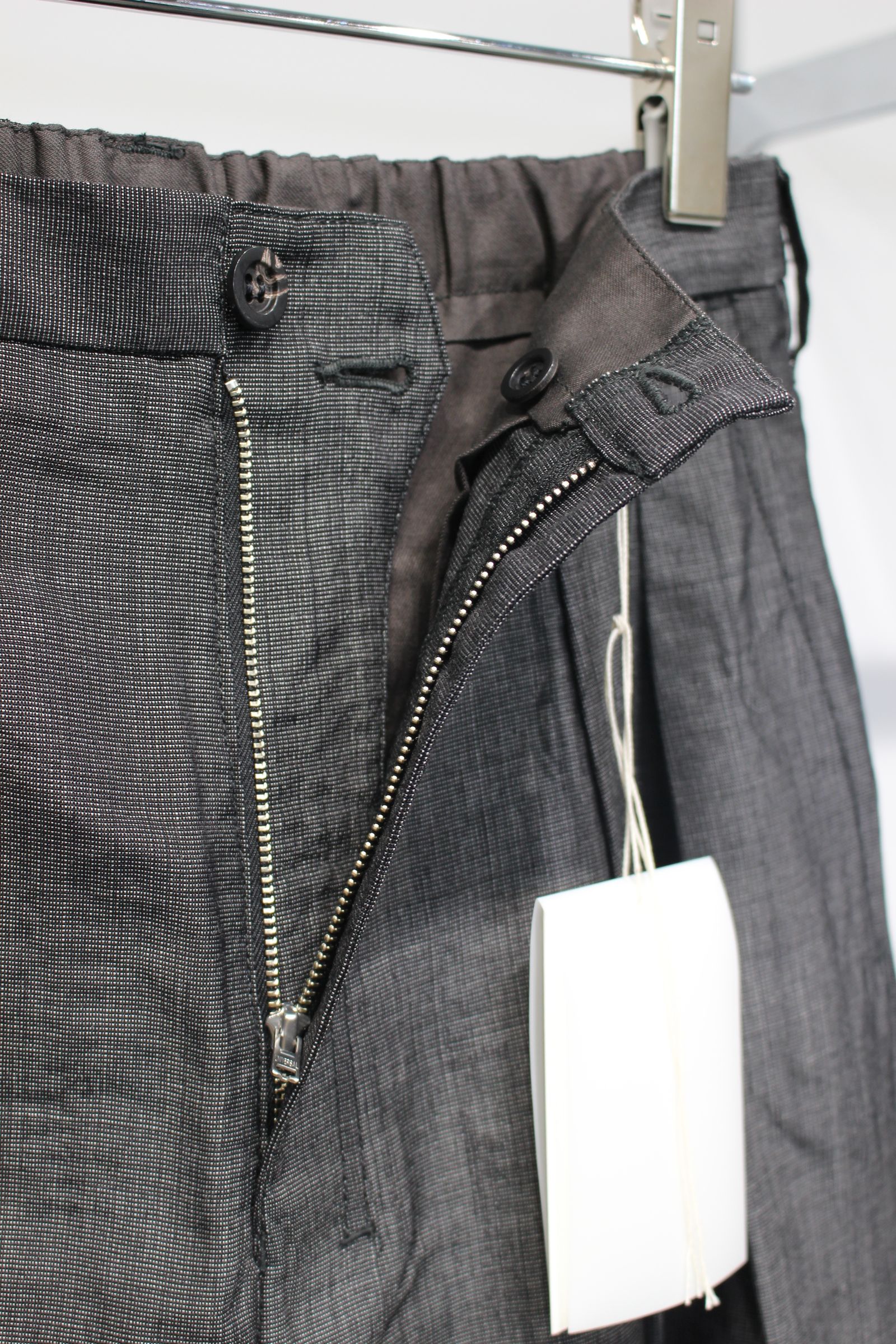 LAYERED TAILORED JACKET | HAKEME WIDE SLACKS | BLACK | セットアップ