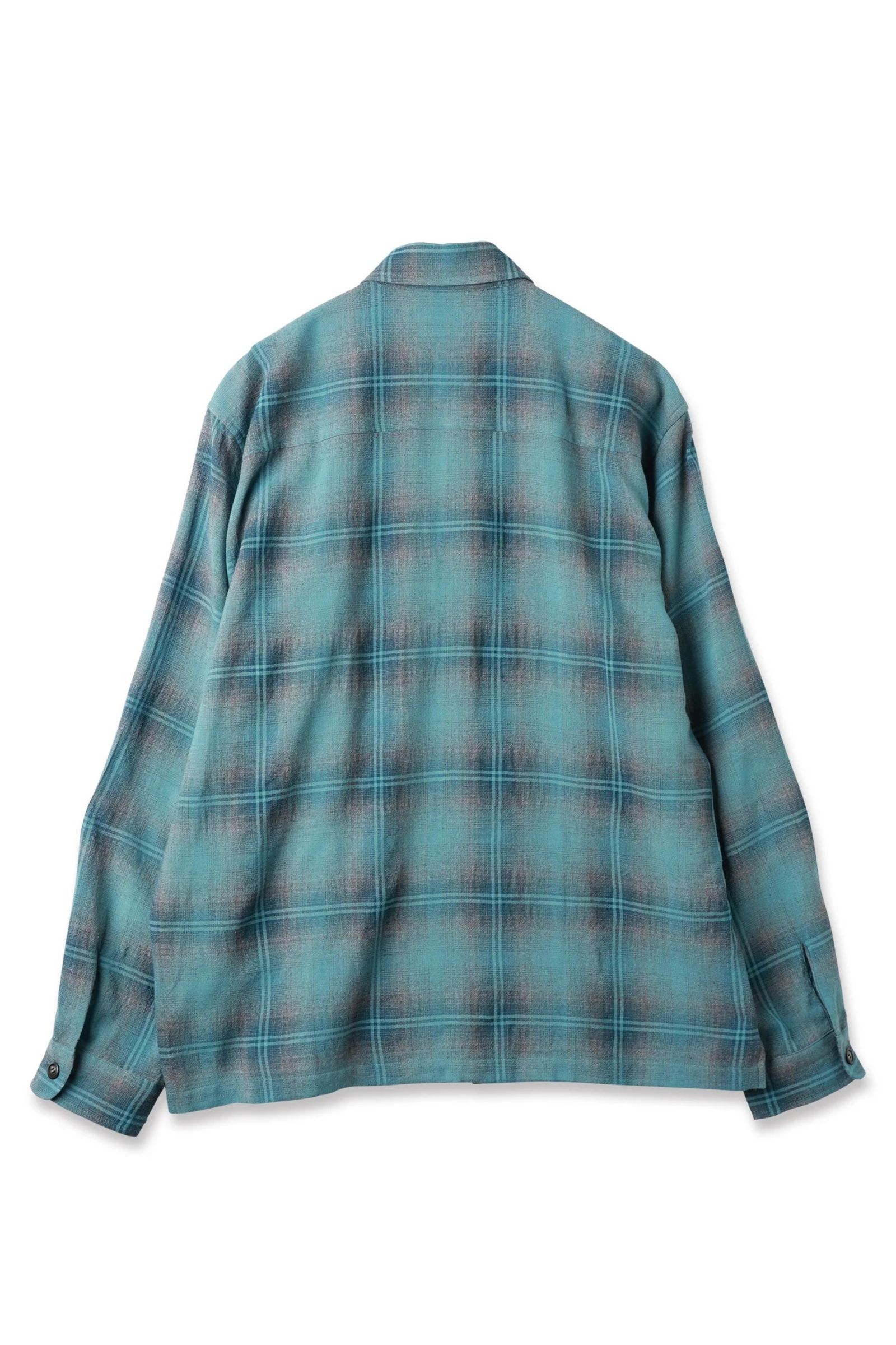 OMBRE CHECK ZIP SHIRT | GREEN | ジップシャツ