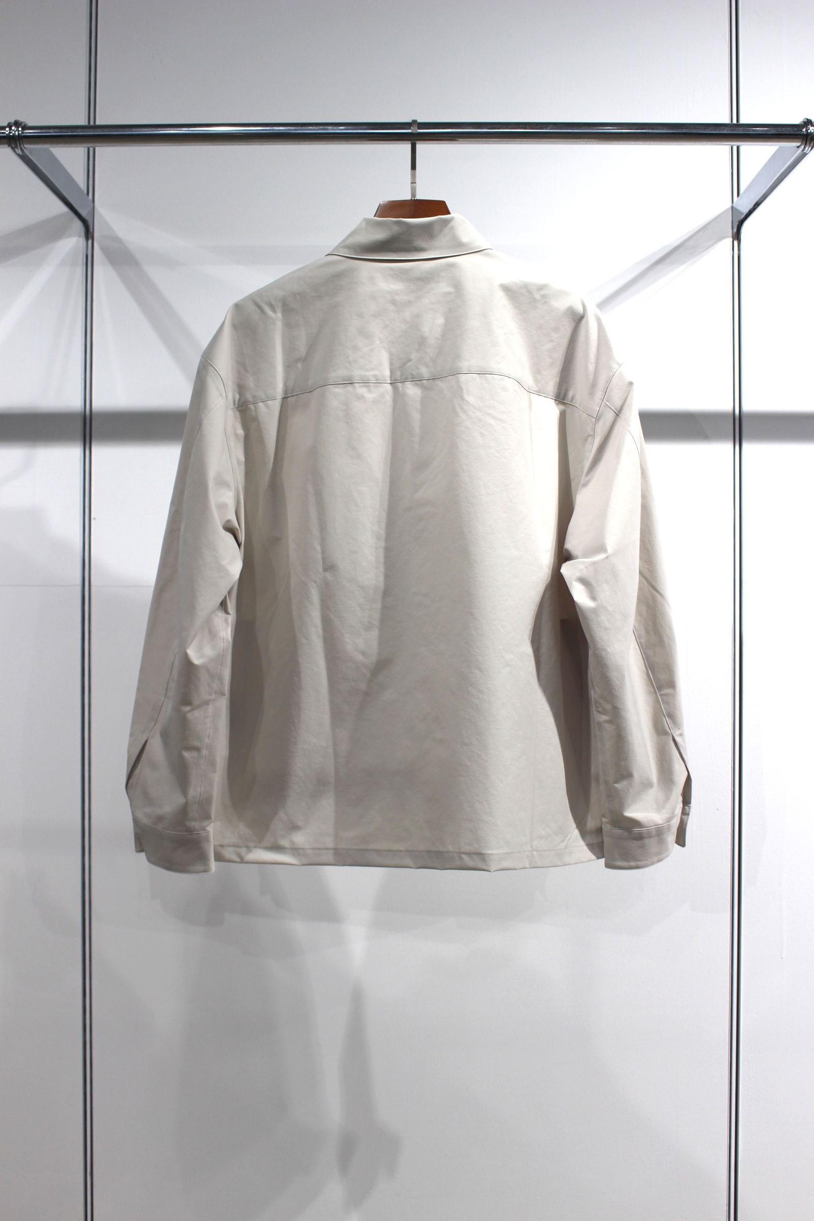 TASLAN SHORT JACKET | WHITE GRAY | シャツジャケット