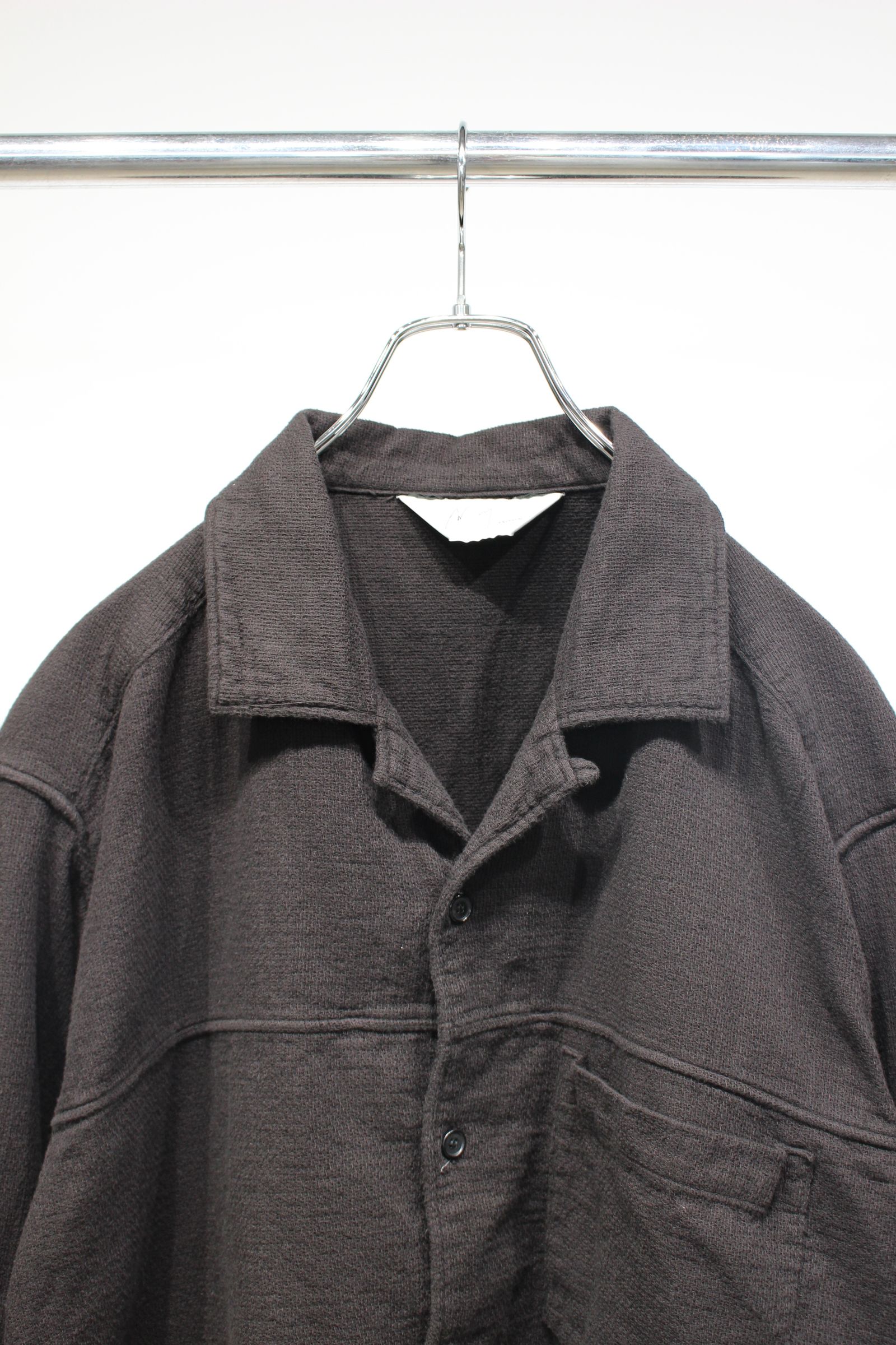 ANCELLM - [ラスト1点] DOUBLEGAUZE SHIRT | BLACK | ダブル