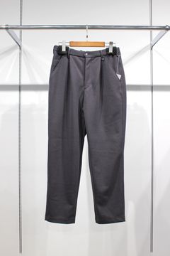 BOUCLE TAPERED TROUSERS/GRAY
