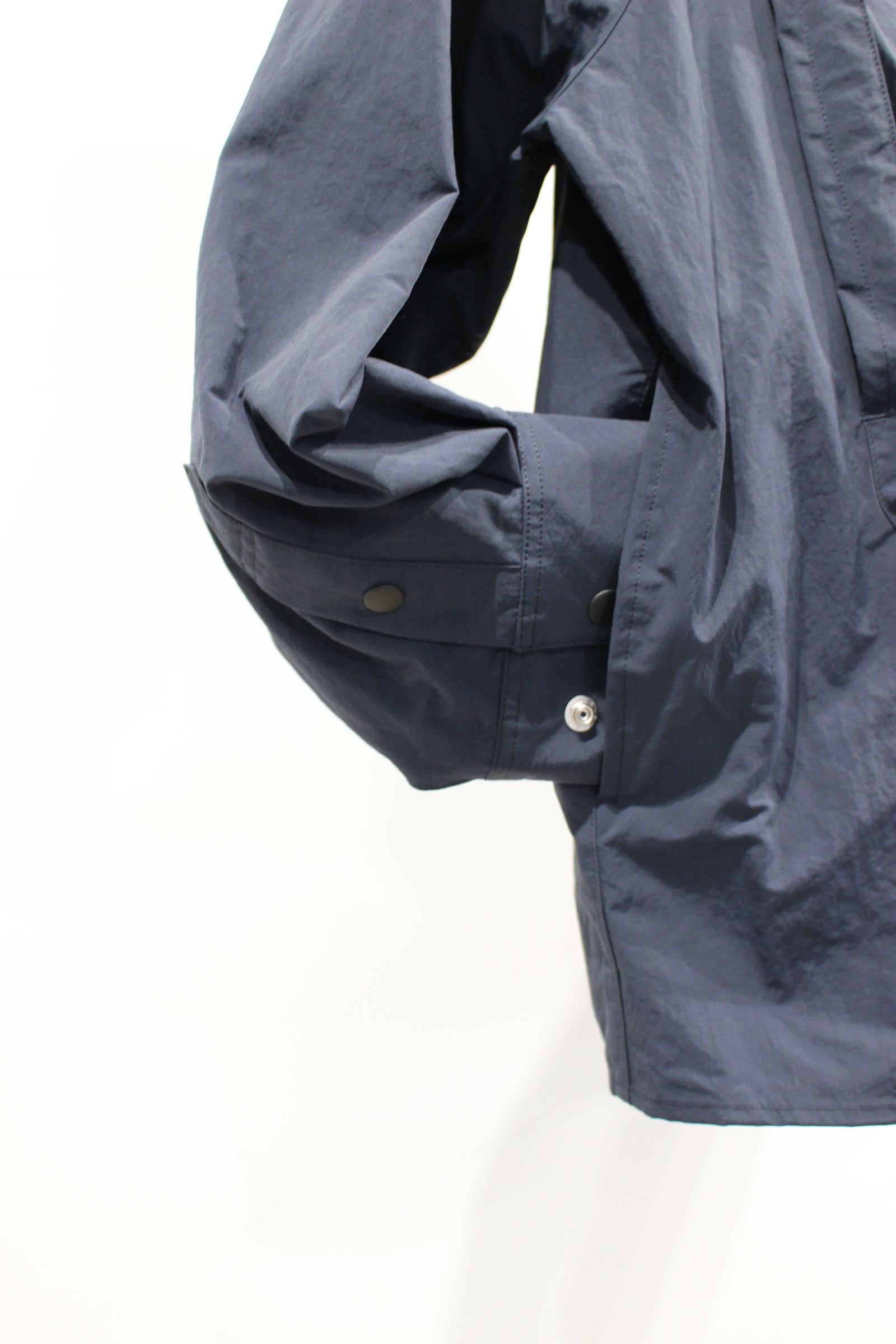 my beautiful landlet - NYLON TAFFETA BIG RAGLAN SHIRT | NAVY