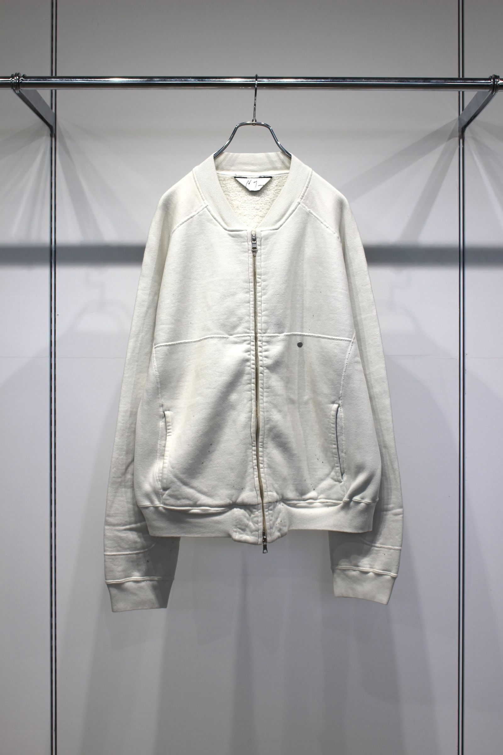 FLEECE-LINED SWEAT VERSITY SHIRT | WHITE | スウェット