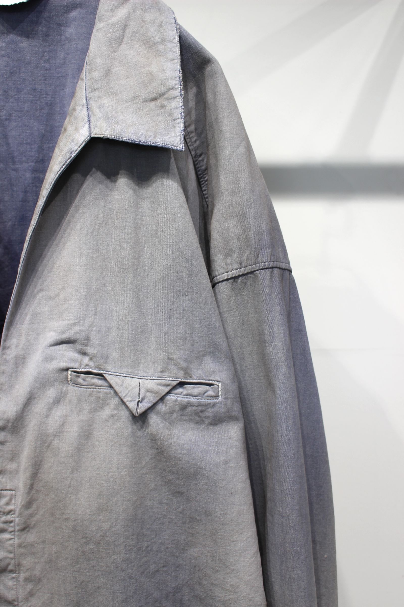 AGING CHAMBRAY LONG SHIRT | DUSKY PURPLE | シャンブレーシャツ