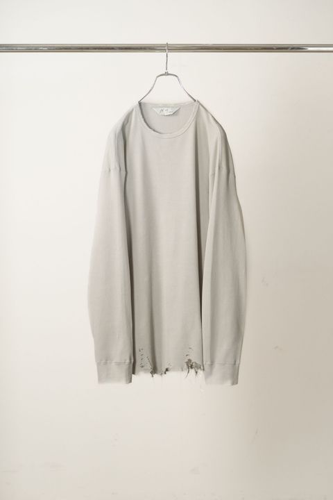 DAMAGE WAFFLE CREW LS | GREIGE | カットソー