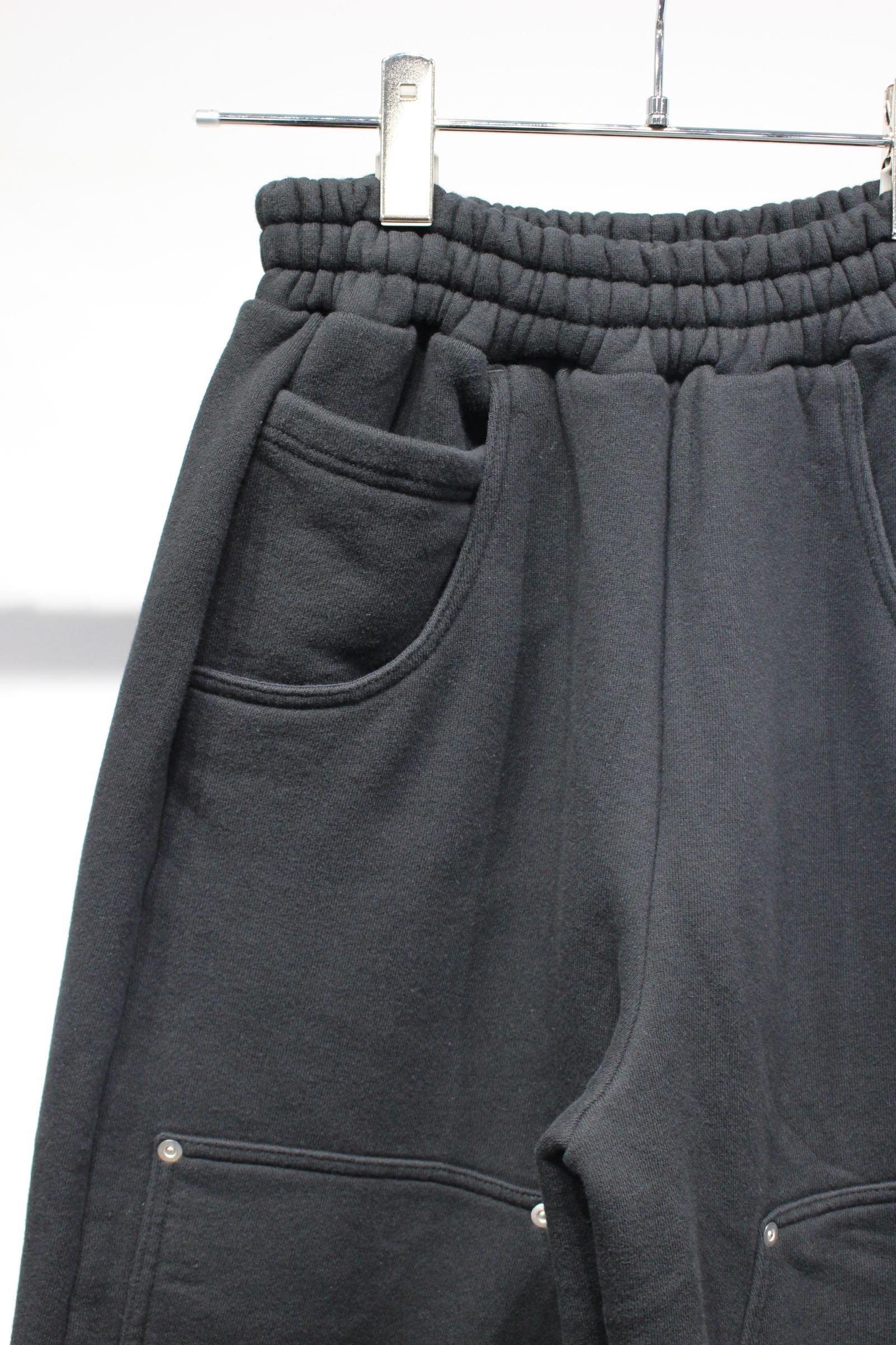 3/4 DOUBLE KNEE SWEAT PANTS | BLACK | ショートパンツ