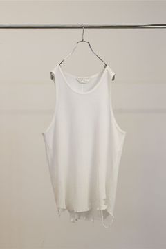 DAMAGE WAFFLE TANK | WHITE | タンクトップ