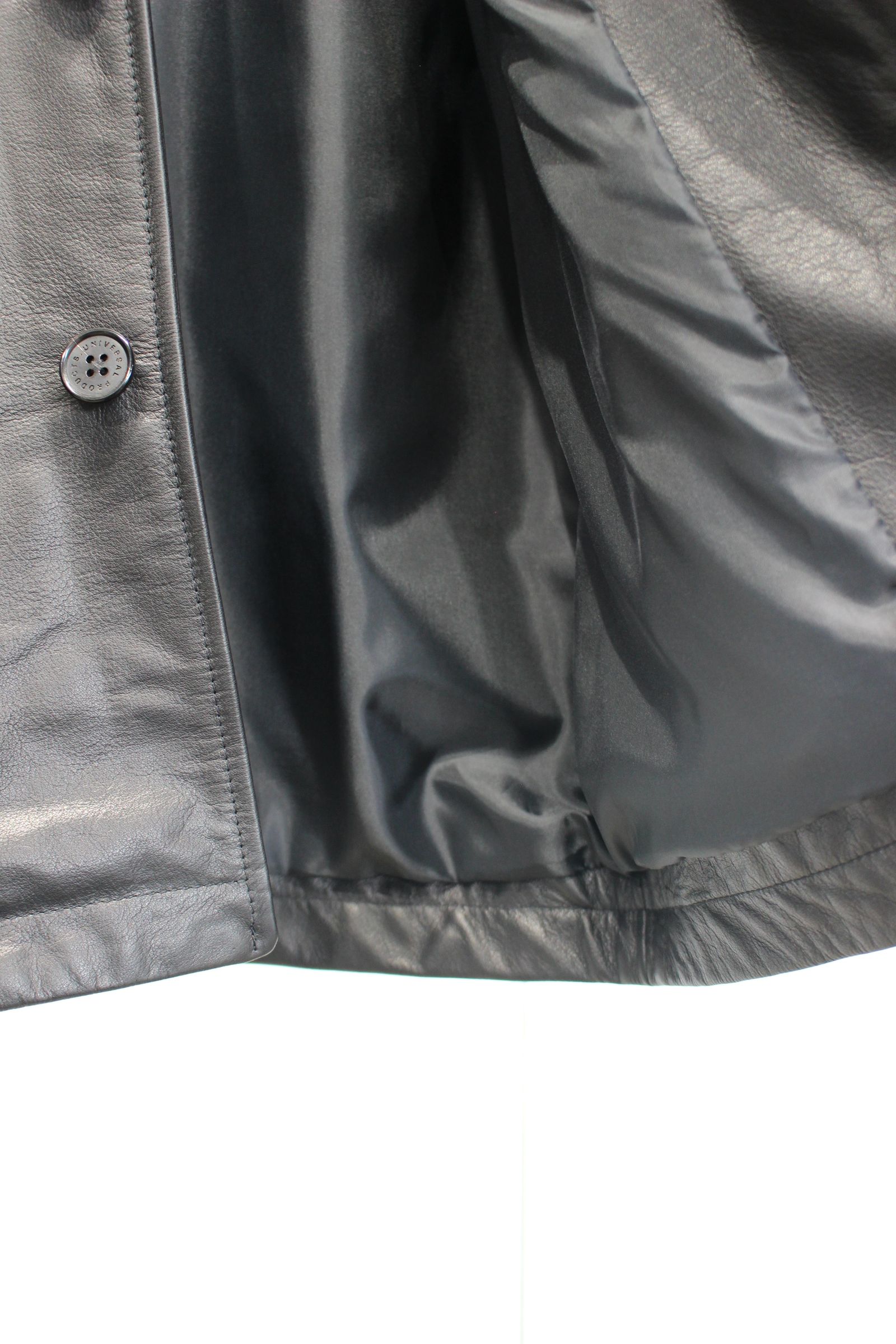 LEATHER CAR COAT | BLACK | レザーコート