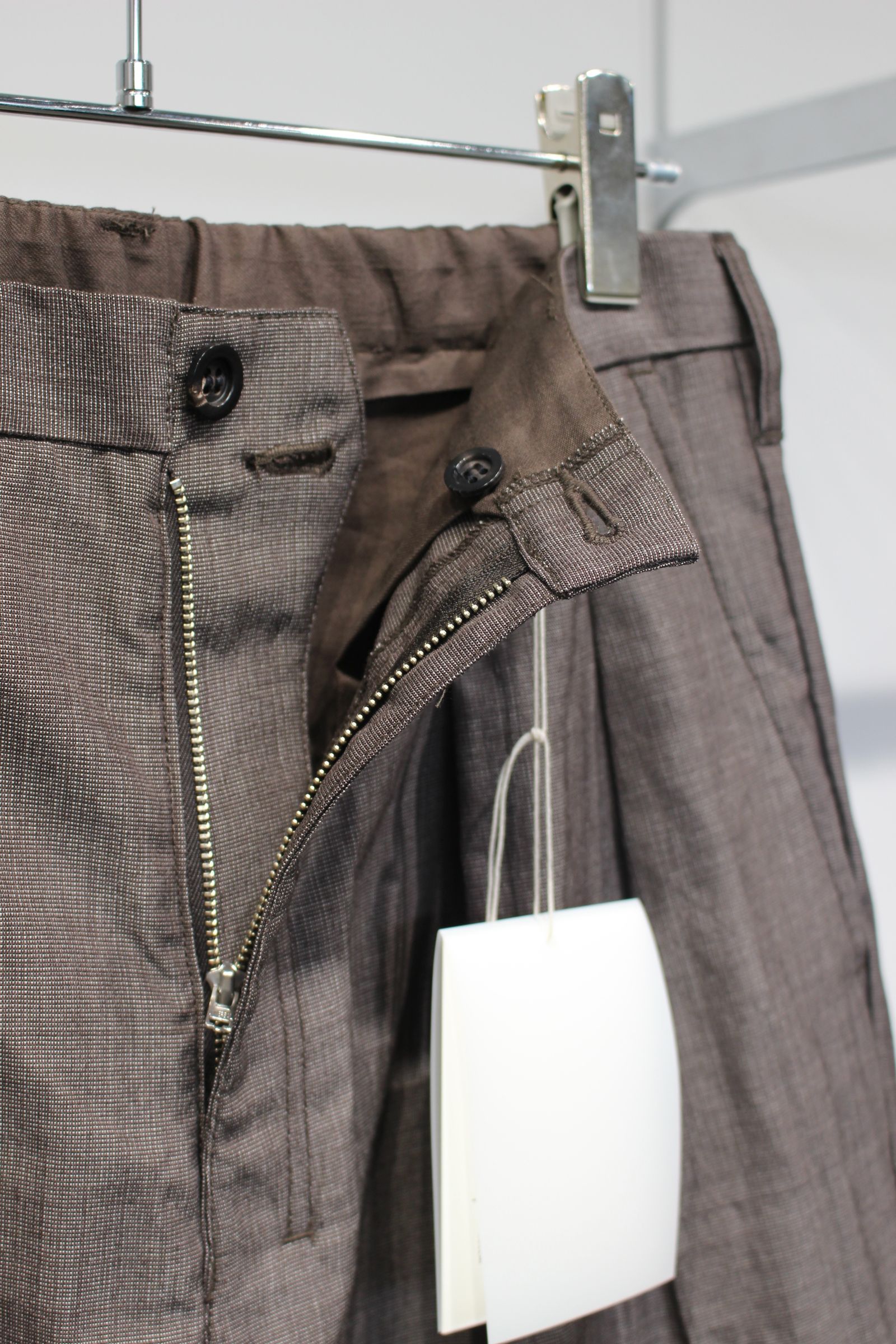 LAYERED TAILORED JACKET | HAKEME WIDE SLACKS | BROWN | セットアップ