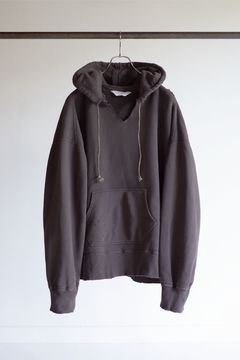 DYED DAMAGE HOODIE/F.BLACK